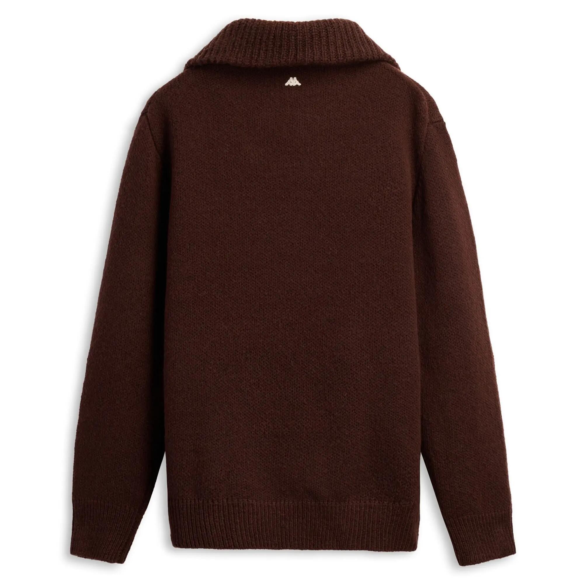 Maglione da uomo in lana marrone da casual 2/3