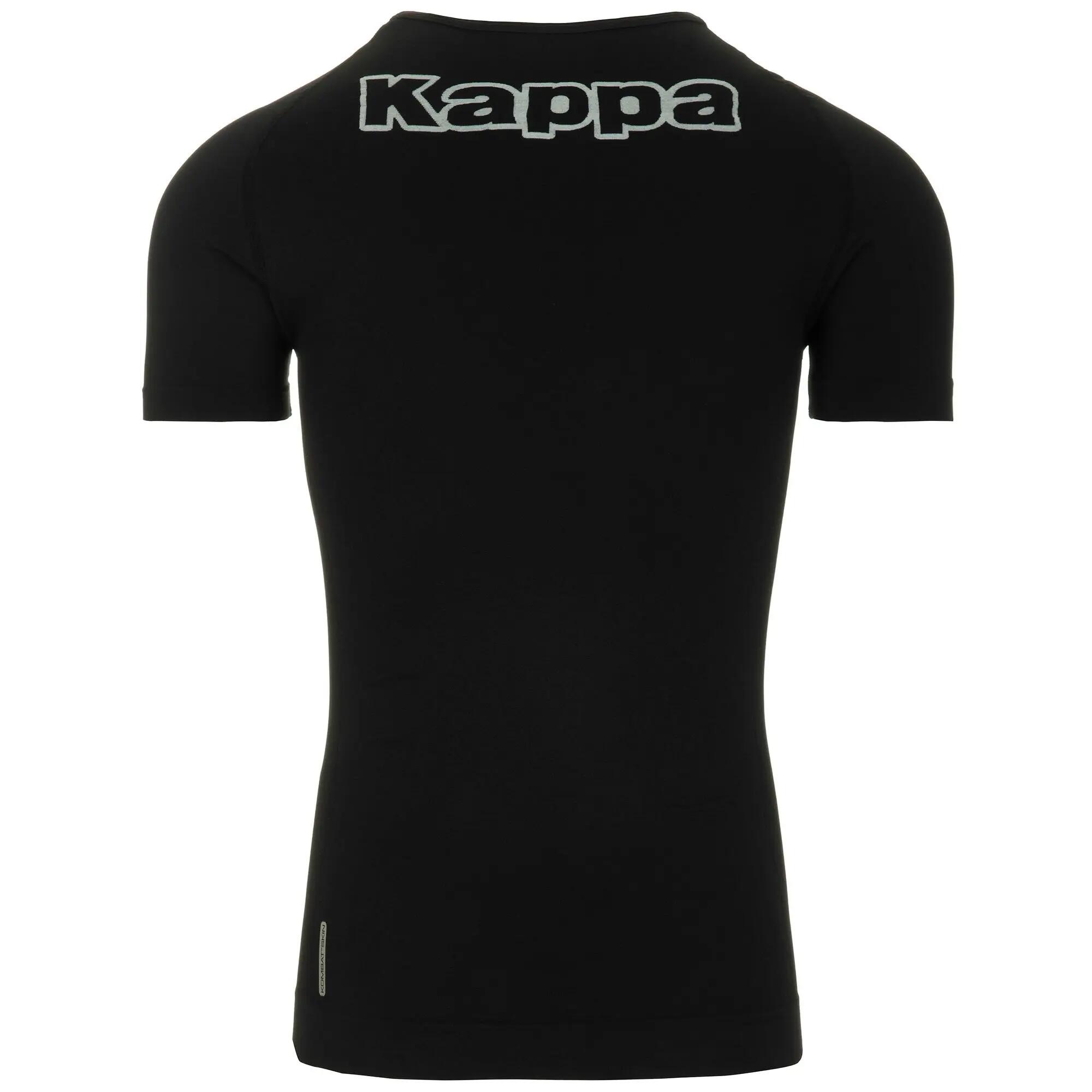 T-shirt da uomo in poliammide nero da calcio 2/4