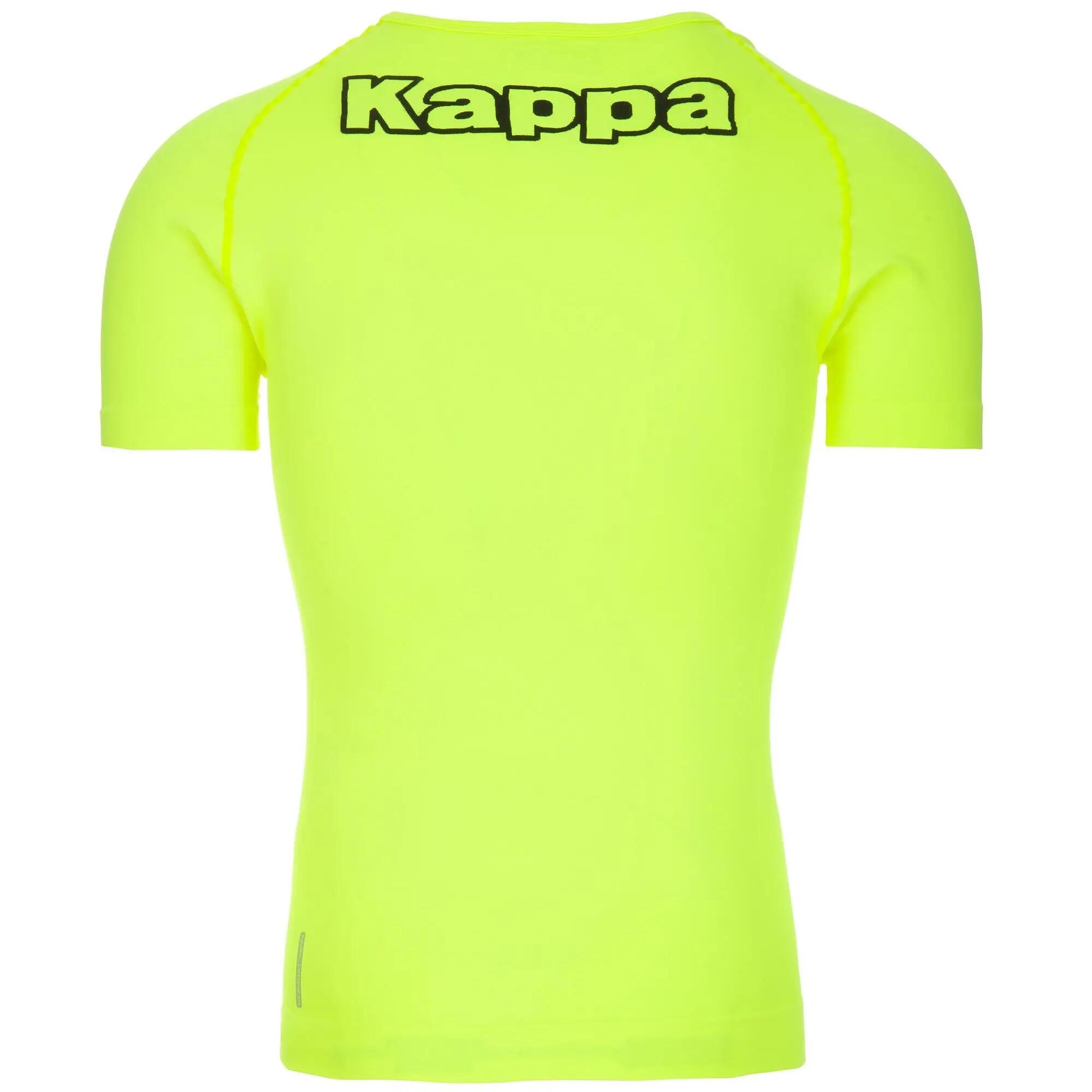 T-shirt da uomo in poliammide giallo da calcio 2/4