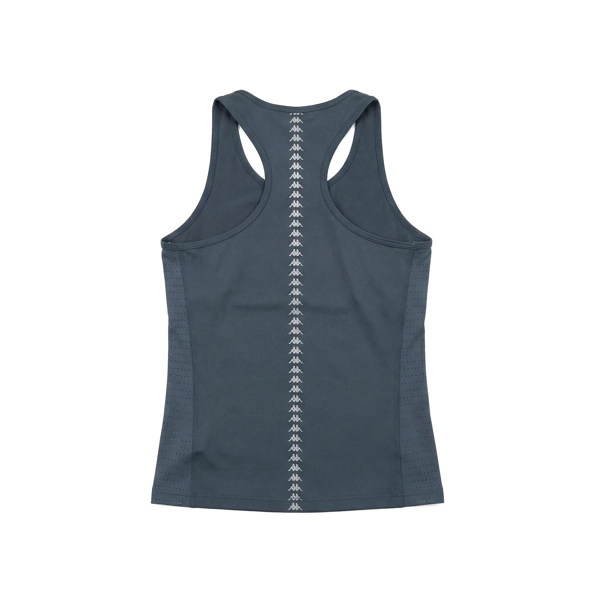 Canottiera da donna in poliestere blu da running 2/2