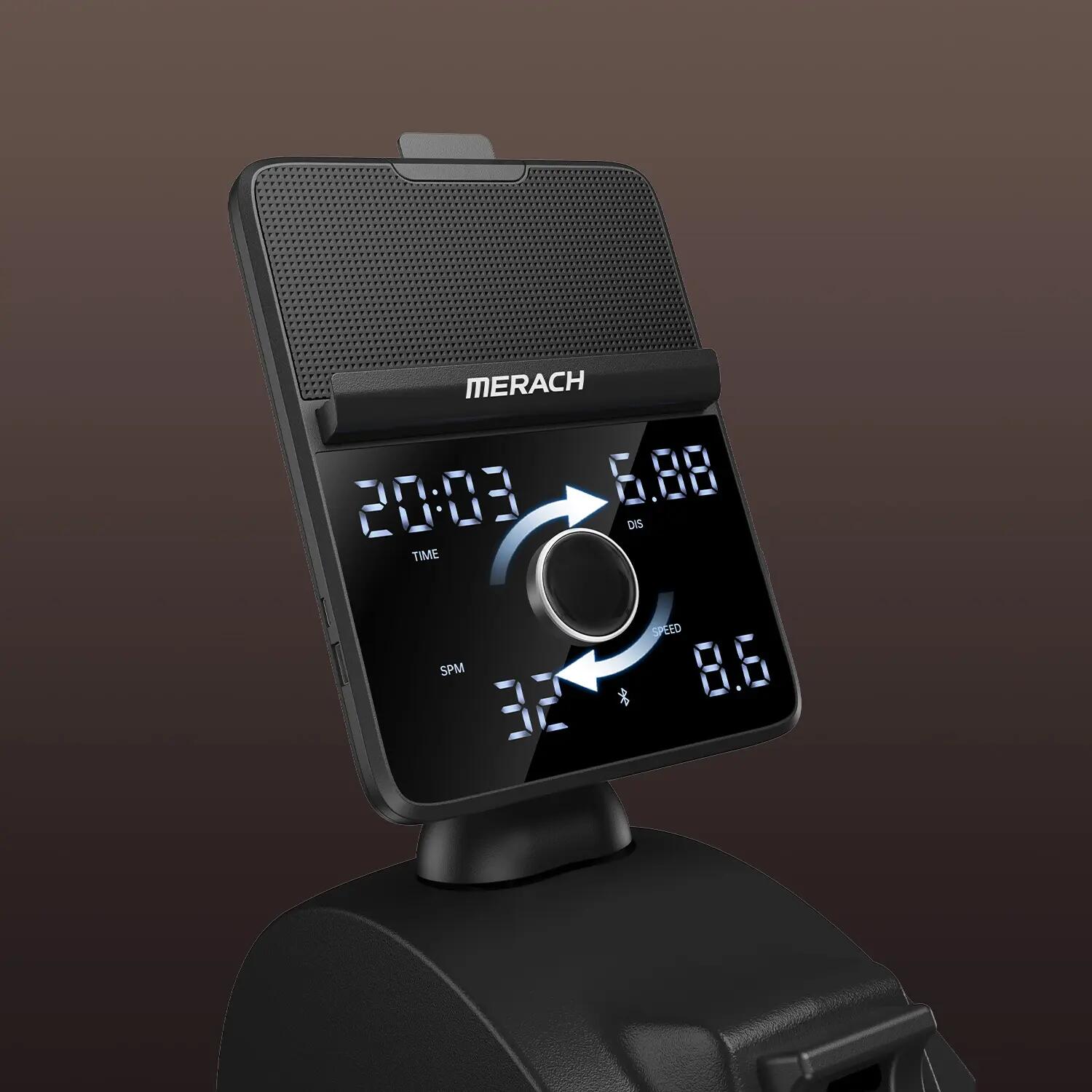 Rameur Magnétique Auto-Alimenté - 16 Niveaux - BLUETOOTH - Résistance 60 KG 4/10