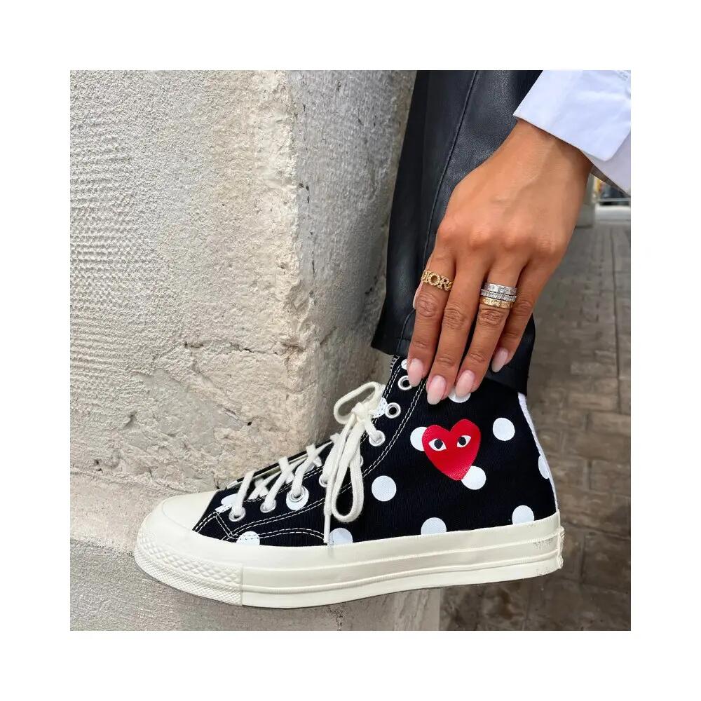Converse  Play à Pois Noir Haute 6/7