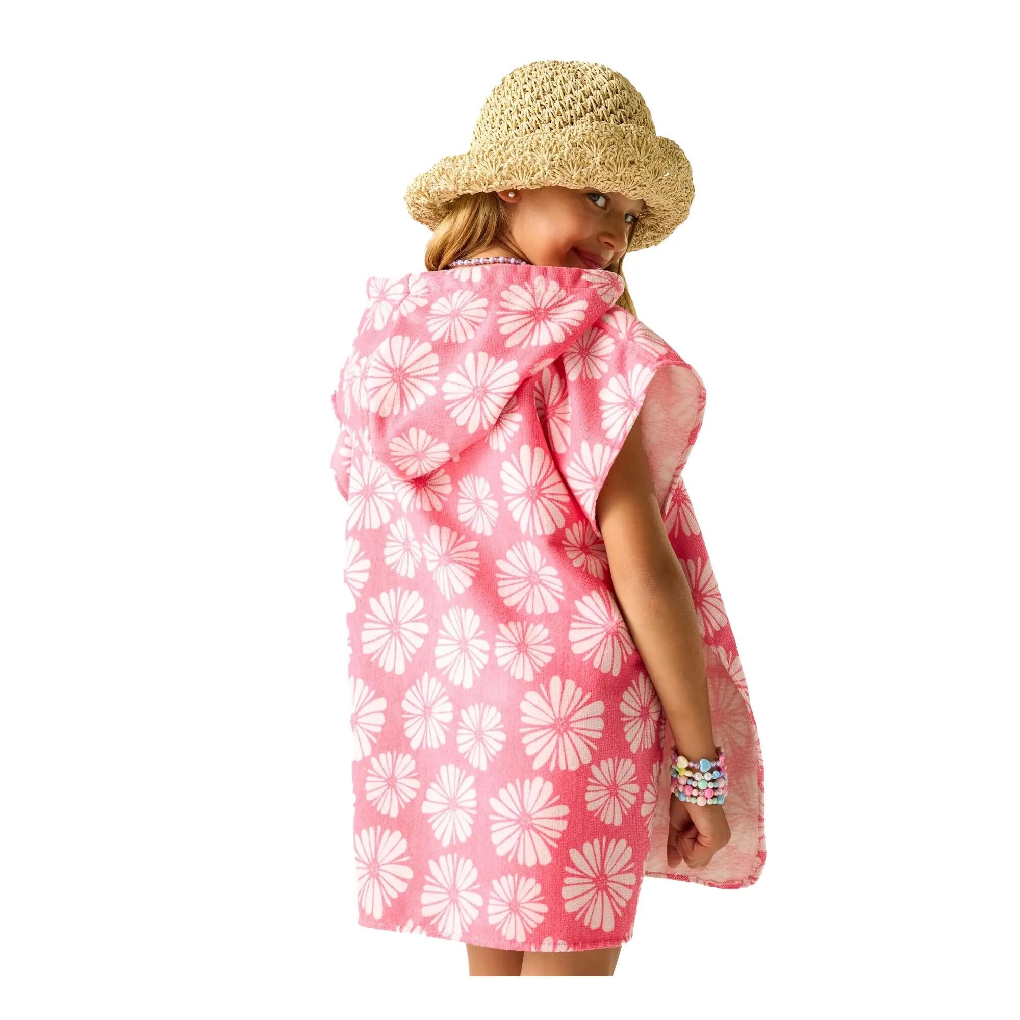 Poncho De Bain Motif/style Pétale Enfant (Rose Brumeux) 7/7