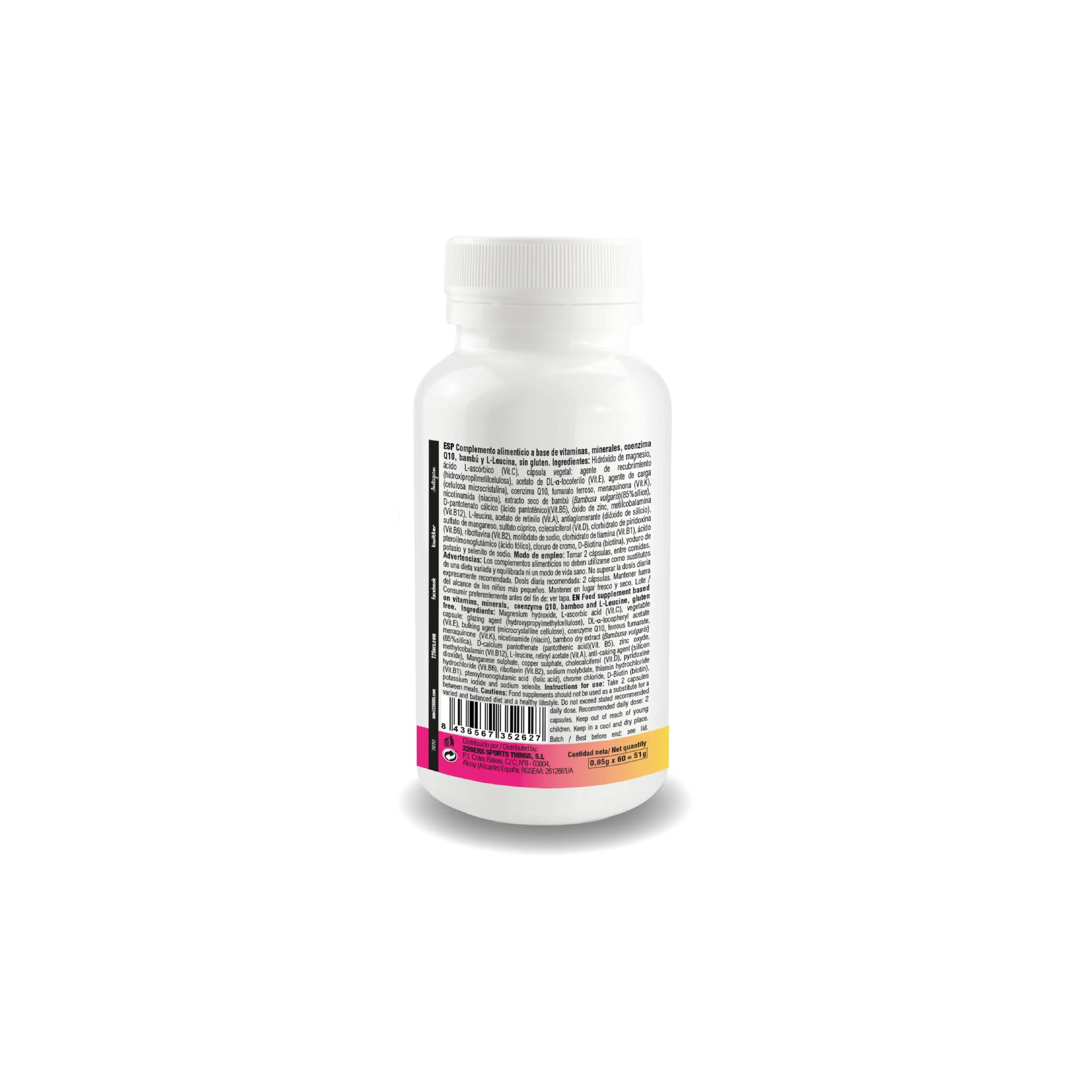 Wegańskie kapsułki kompleks 24 witamin i minerałów z Q10 226ers 60 kapsułek 3/4