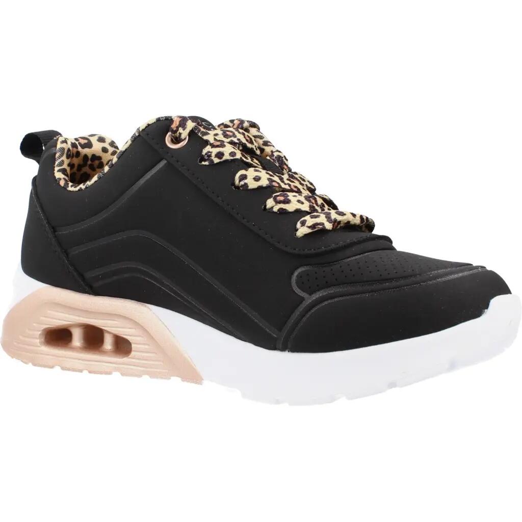 Skechers Mädchen UNO Lite 2.0 Leopard Stride Sneaker Black 5/5