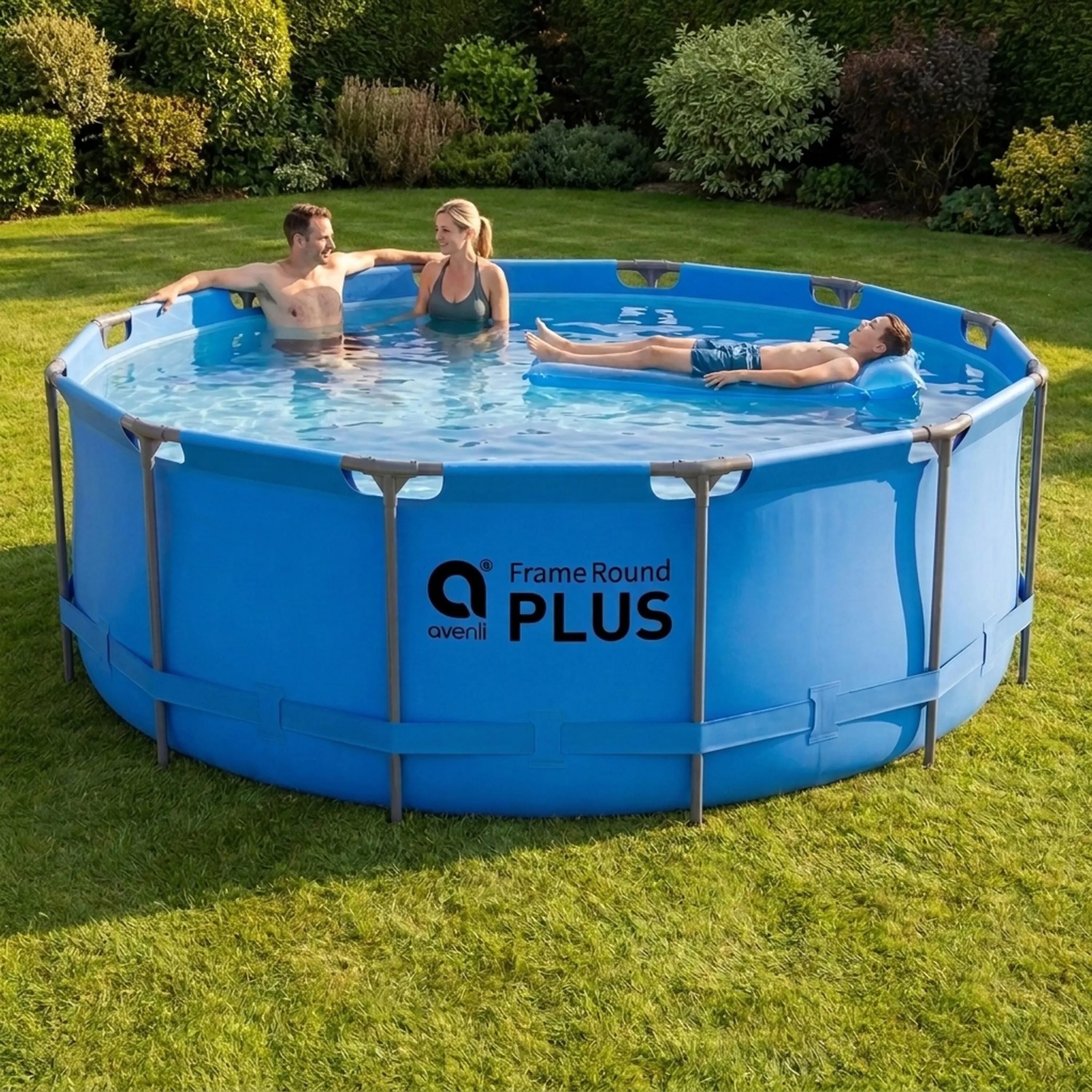 Frame Pool Ersatzpool rund 366x100 cm blau ohne Filterpumpe 9/15