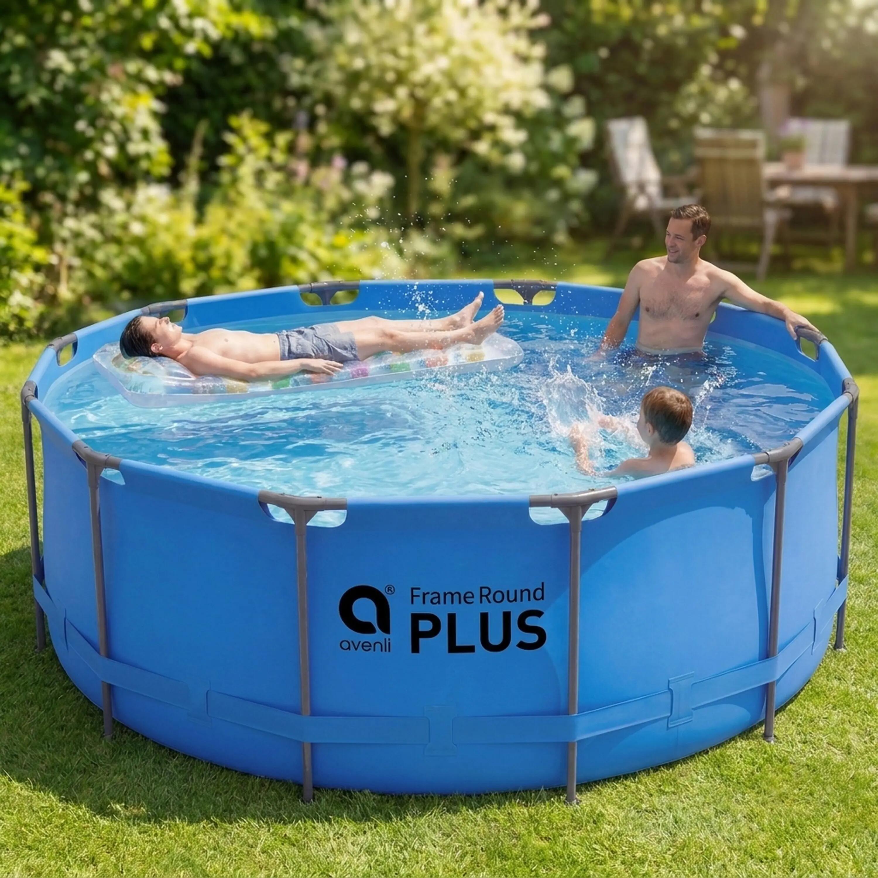 Frame Pool Ersatzpool rund 366x100 cm blau ohne Filterpumpe 8/15