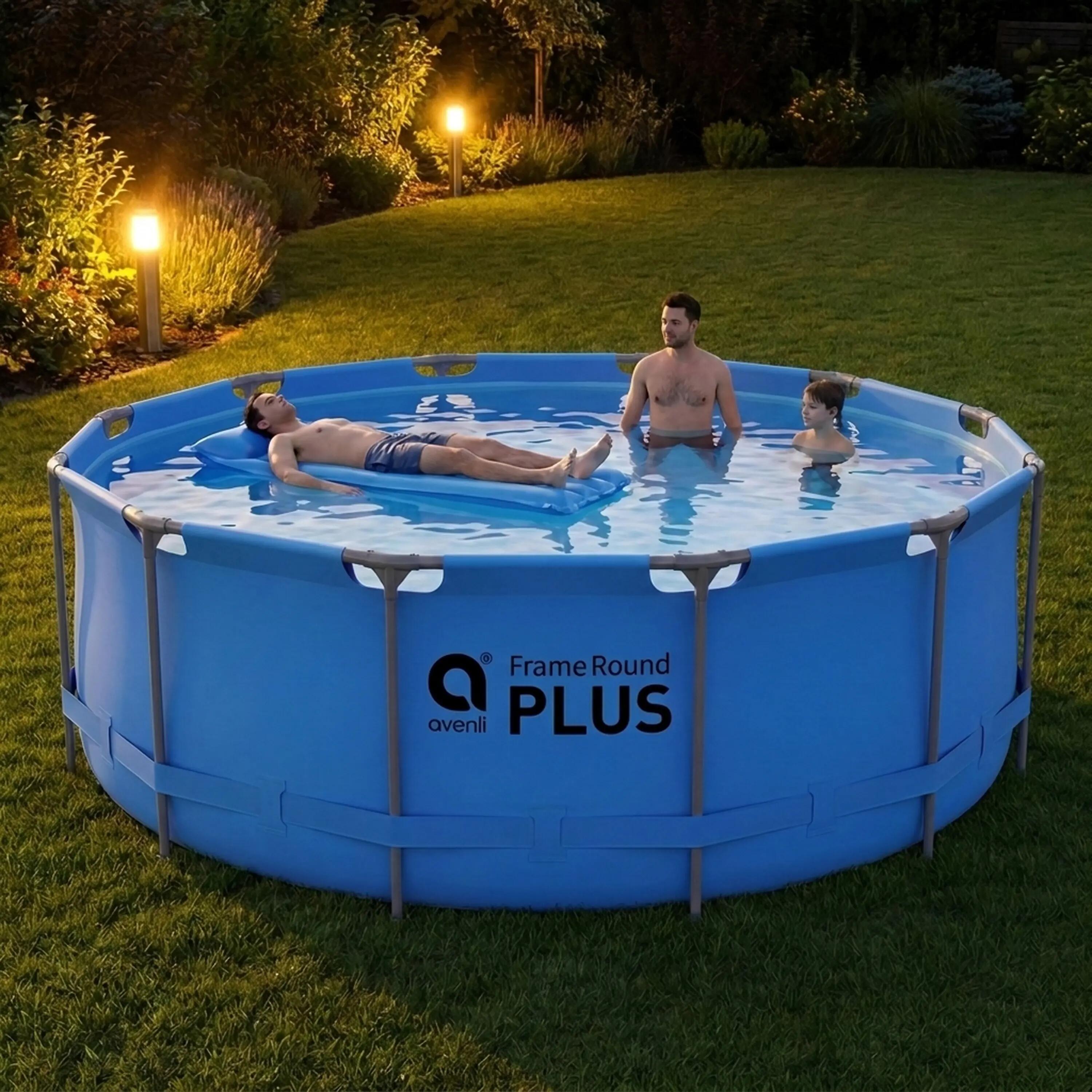 Frame Pool Ersatzpool rund 366x100 cm blau ohne Filterpumpe 7/15