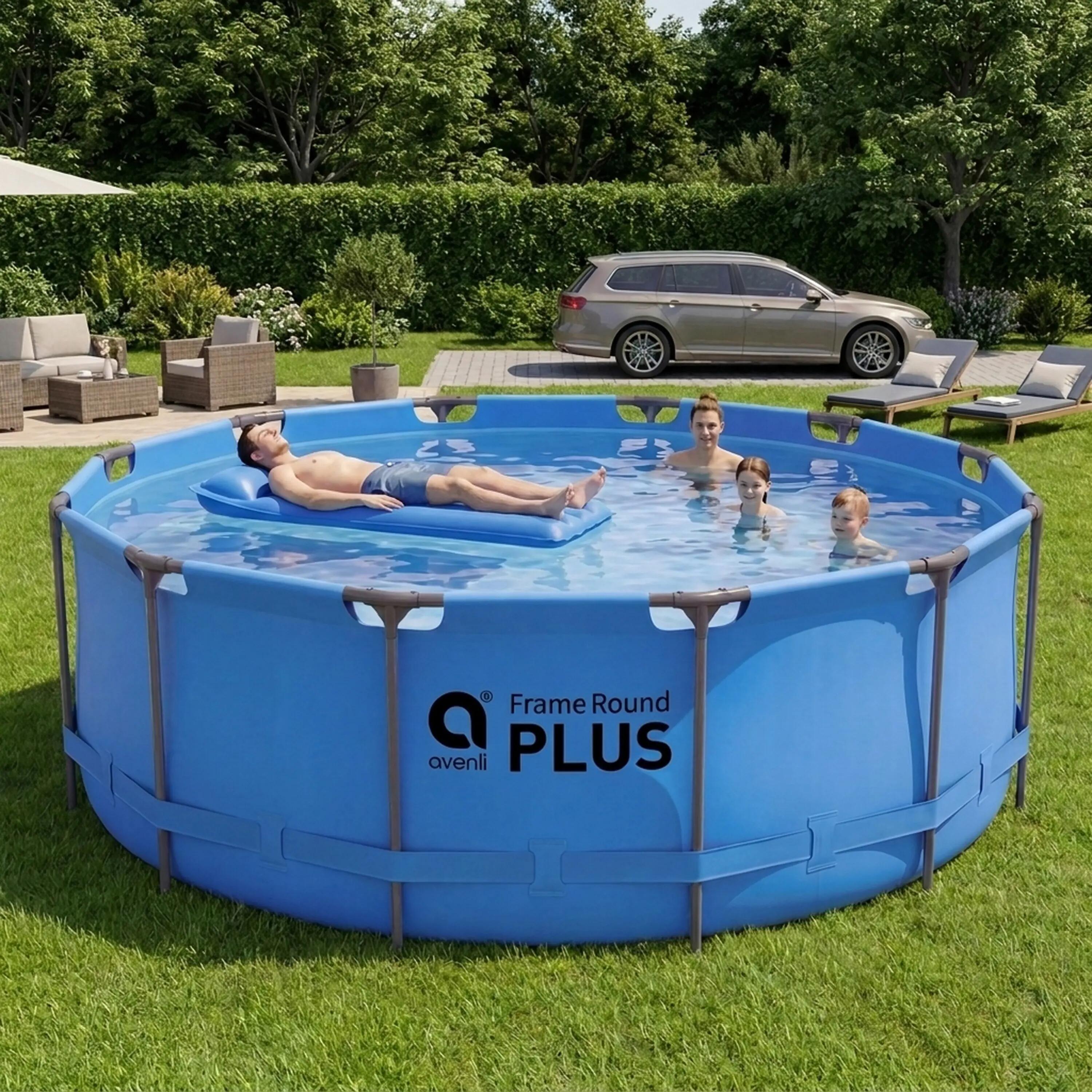 Frame Pool Ersatzpool rund 366x100 cm blau ohne Filterpumpe 6/15