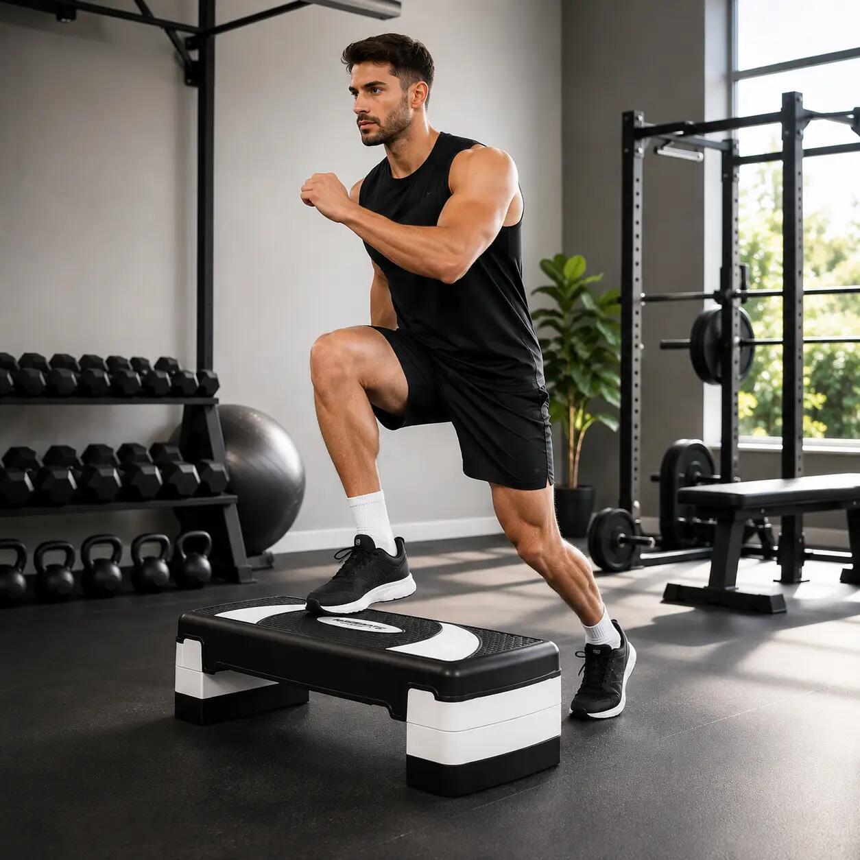 Step Aeróbico Regulable con 3 Alturas y Superficie Antideslizante 3/7