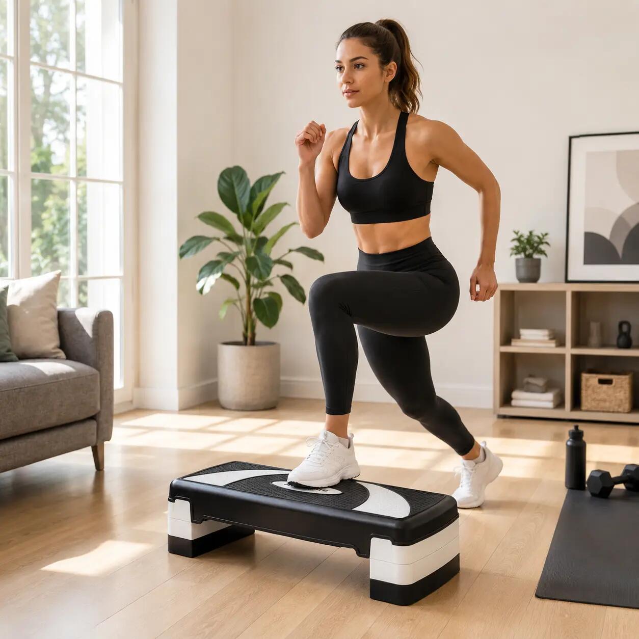 Step Aeróbico Regulable con 3 Alturas y Superficie Antideslizante 2/7