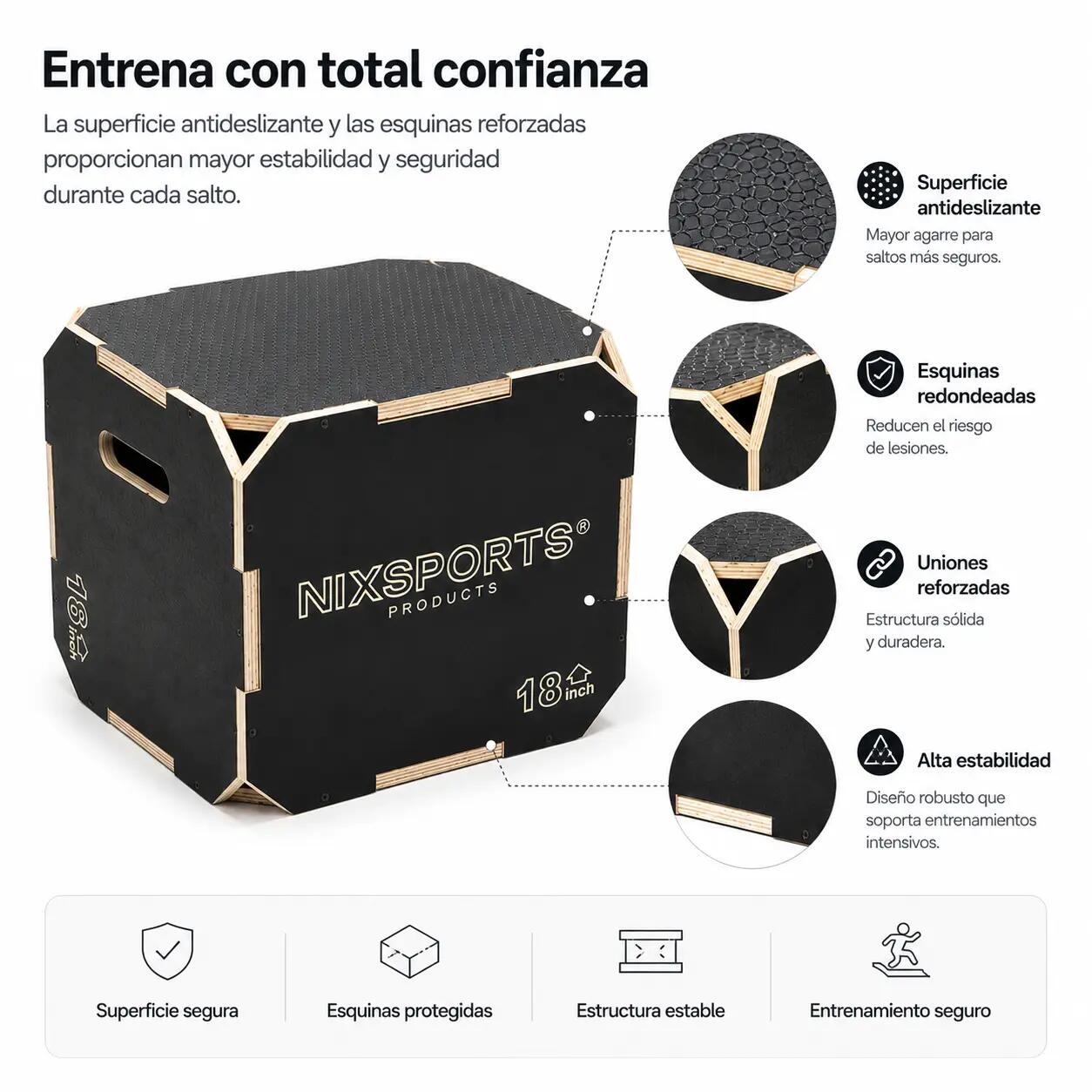 Cassa Pliometrica Antiscivolo 16/18 Pollici 5/7