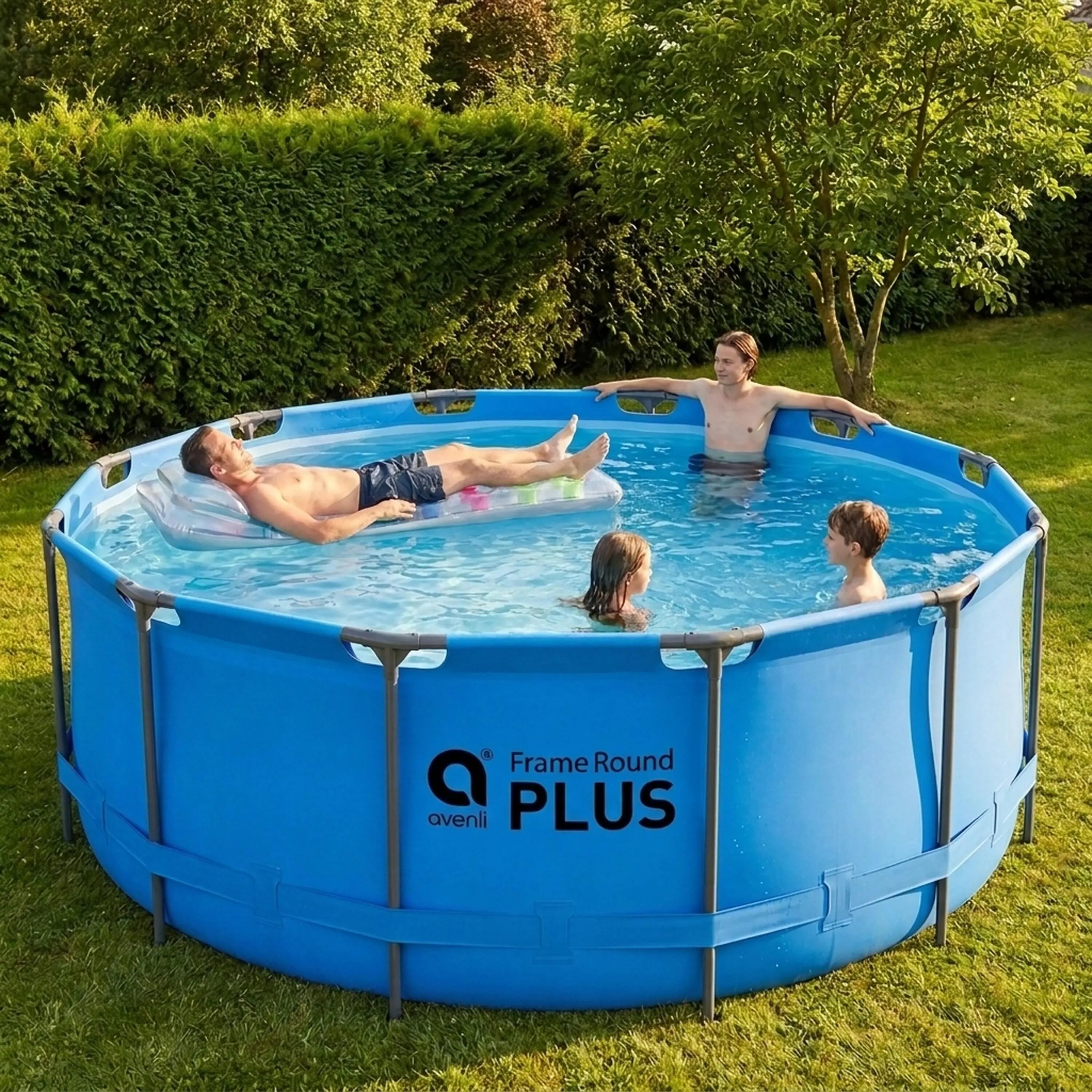 Frame Pool Ersatzpool rund 366x100 cm blau ohne Filterpumpe 4/15