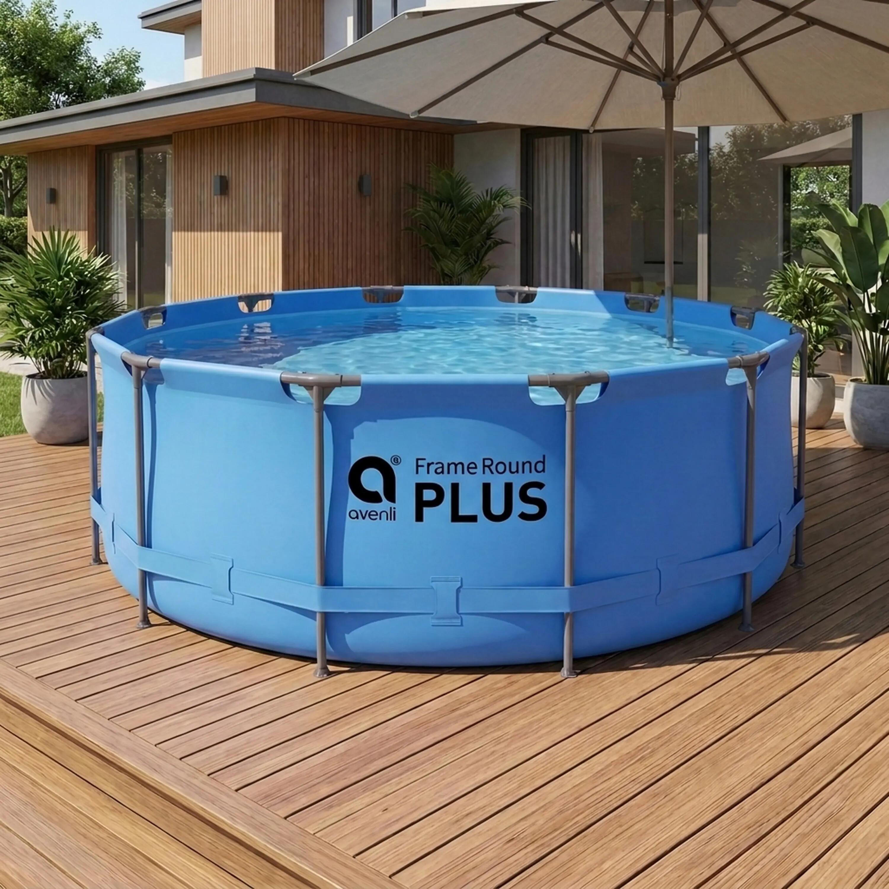 Frame Pool Ersatzpool rund 366x100 cm blau ohne Filterpumpe 13/15