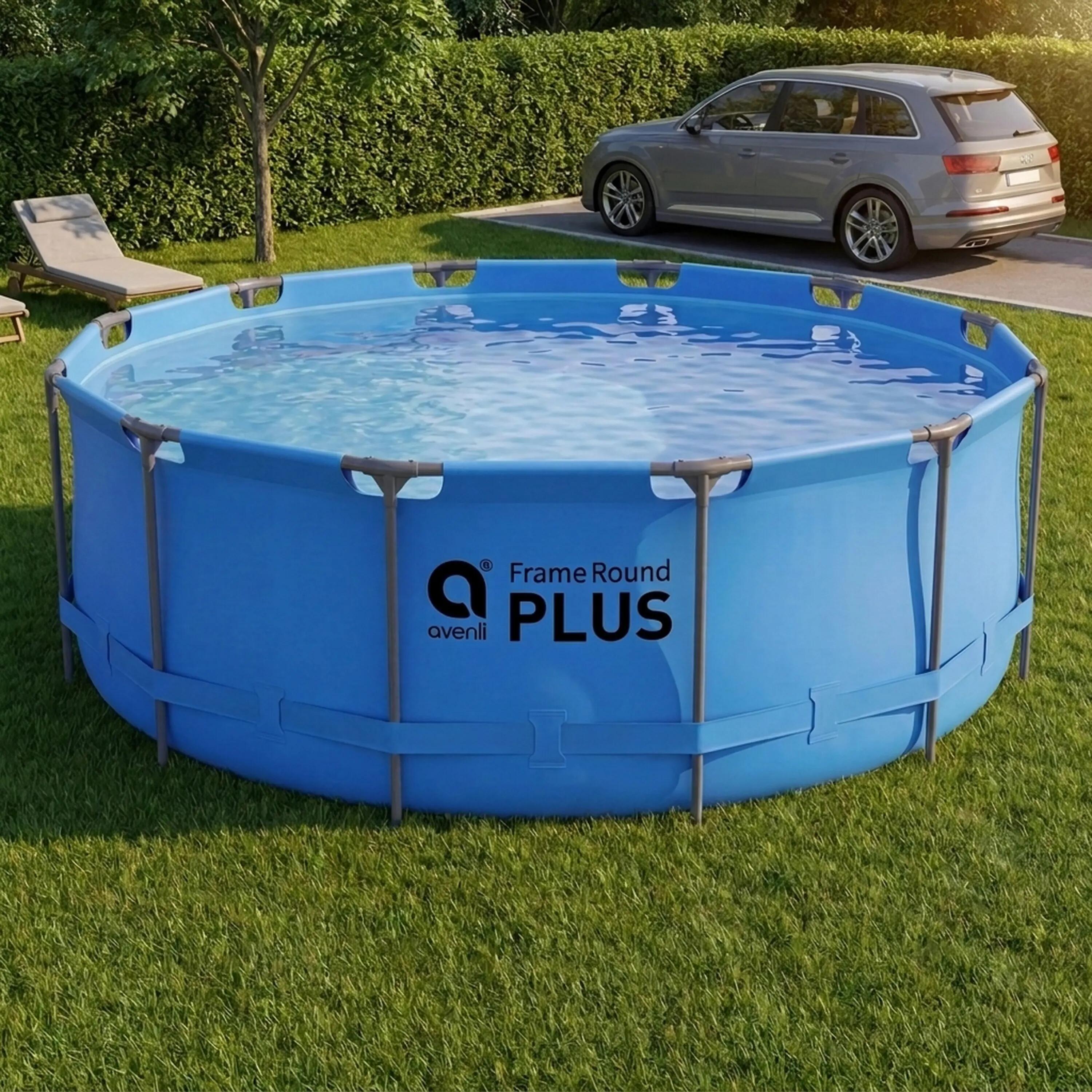 Frame Pool Ersatzpool rund 366x100 cm blau ohne Filterpumpe 12/15