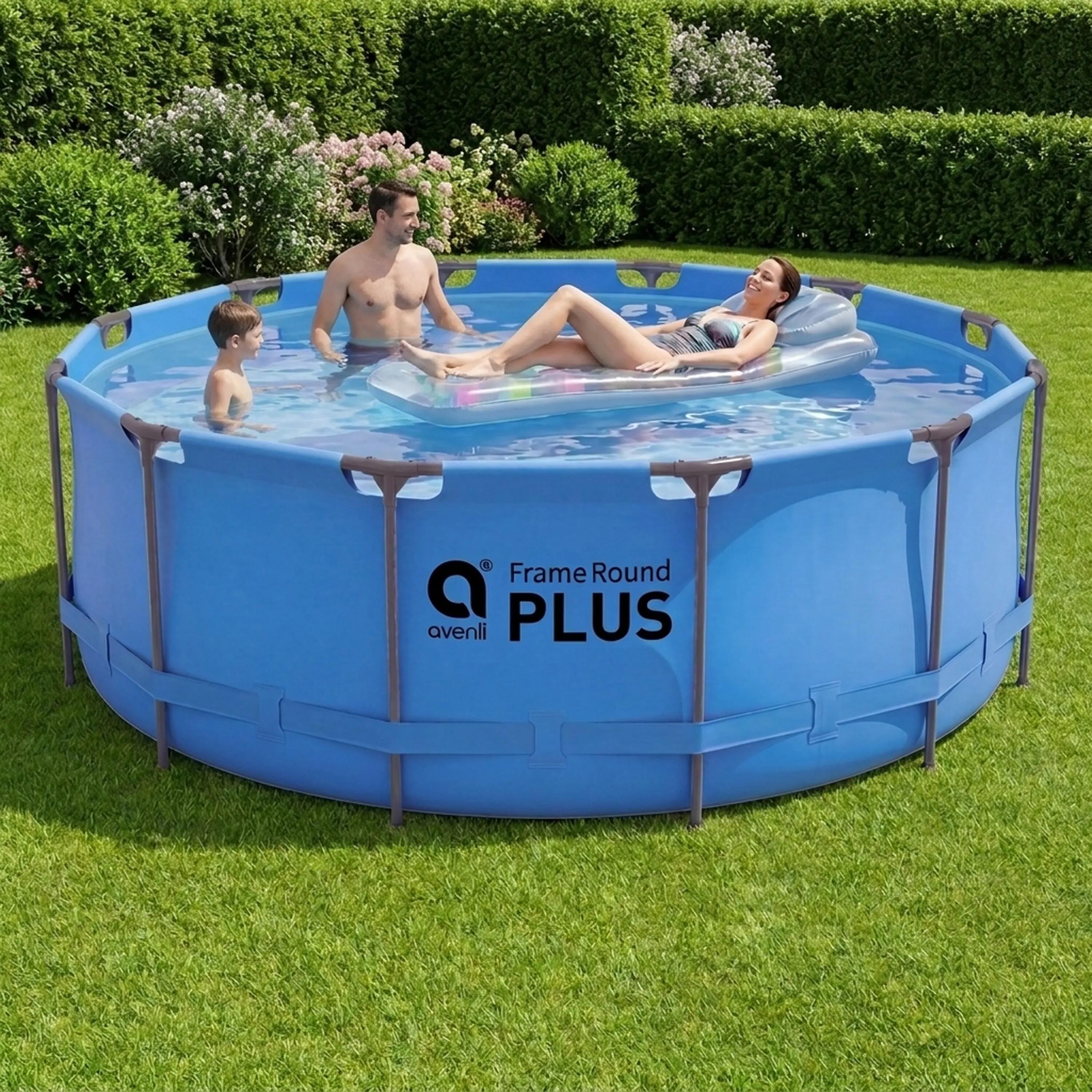 Frame Pool Ersatzpool rund 366x100 cm blau ohne Filterpumpe 11/15