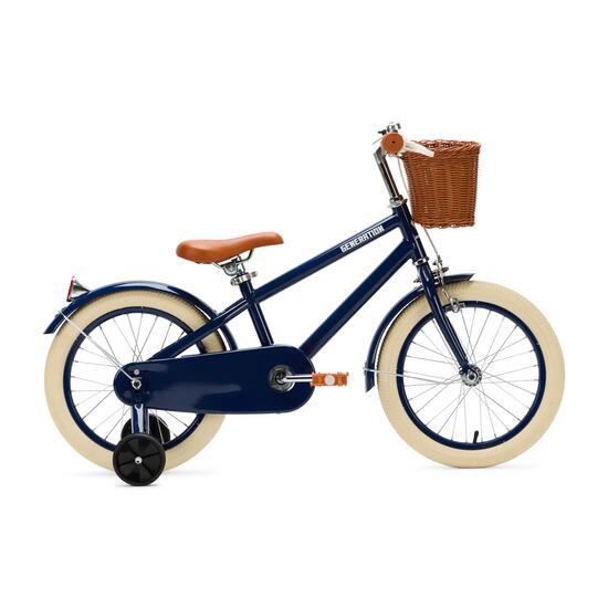 Generation Retro 16 inch Donkerblauw – Kinderfiets met Mandje