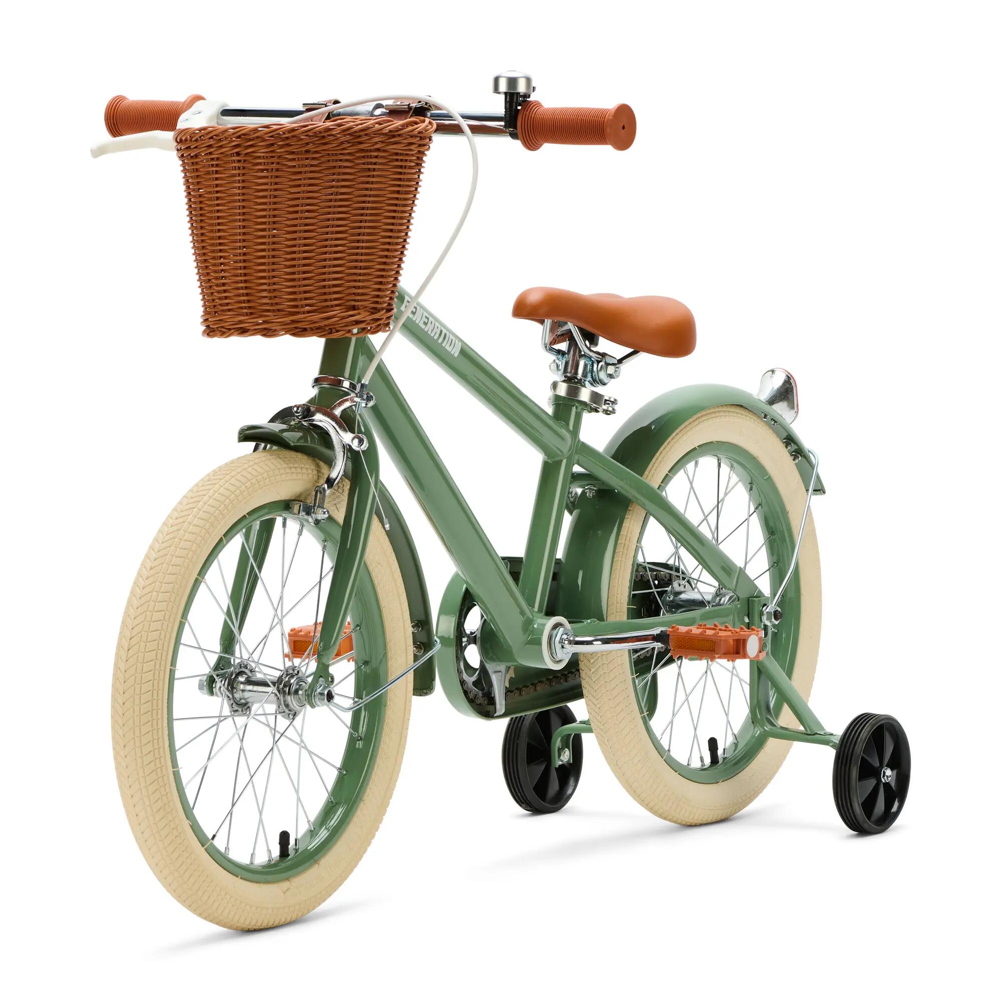 Generation Retro 16 pouces Vert – Vélo Enfant avec Panier 2/5