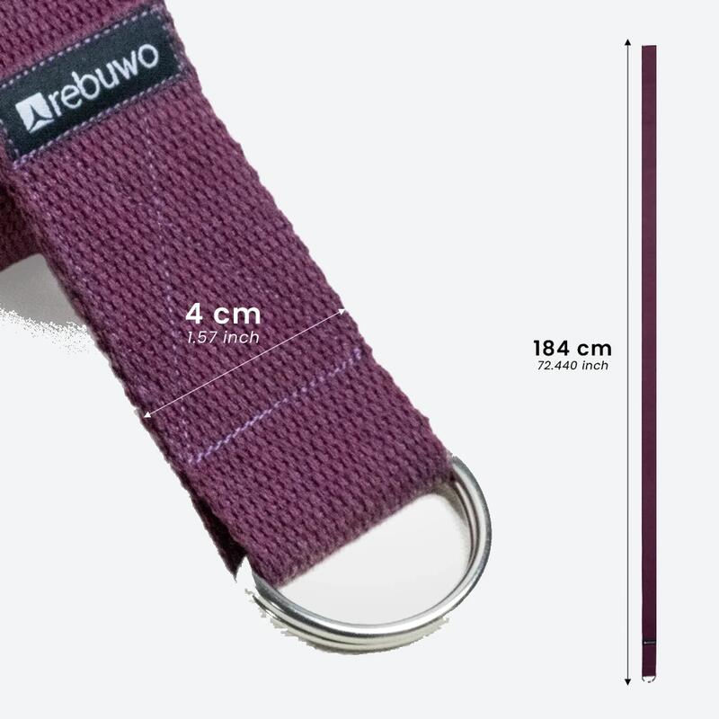 Rebuwo Yoga ve Pilates Kemeri 184 cm - Koyu Mor