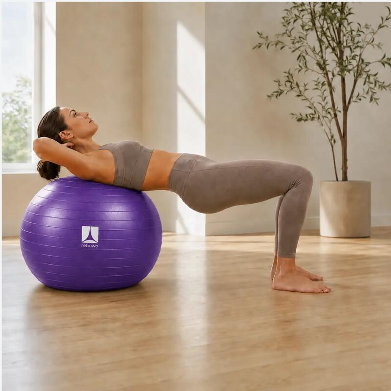 Rebuwo Pilates Topu 65 cm Mor