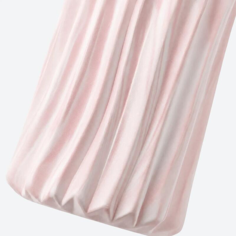 Rebuwo Eva Foam Roller Pembe Beyaz Desenli
