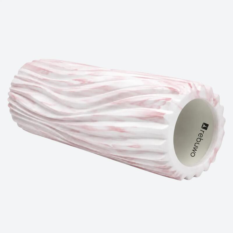 Rebuwo Eva Foam Roller Pembe Beyaz Desenli