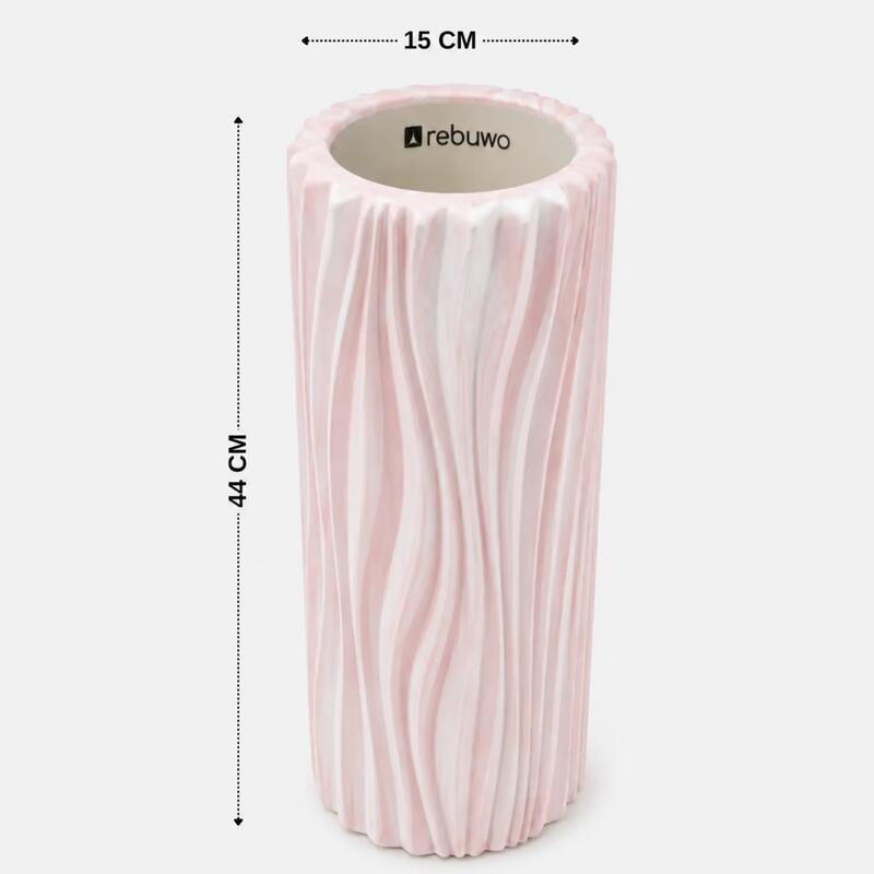 Rebuwo Eva Foam Roller Pembe Beyaz Desenli