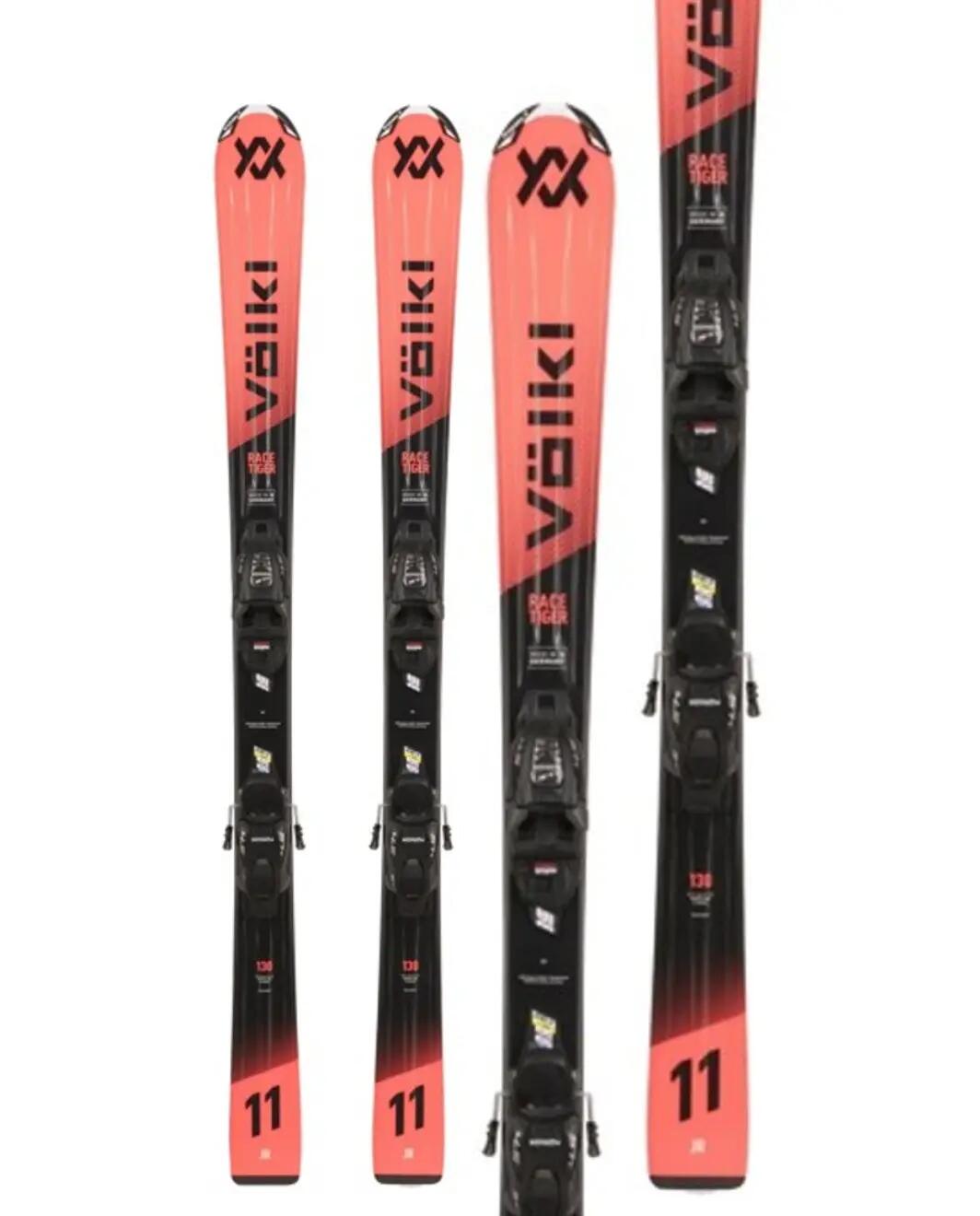 Skiset Racetiger Jr Red + Bindung 7.0 Vmot Jr Jungen 1/2