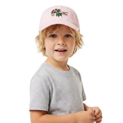 Casquette Lacoste rose pour enfants, style baseball