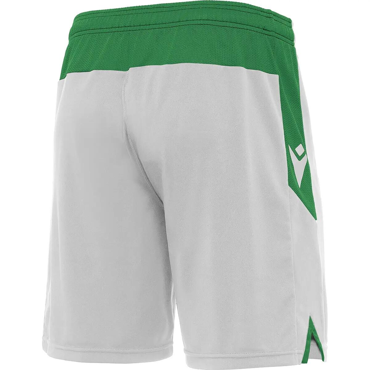 Short - Football - Homme - respirant, inserts mesh - Tempel - Vert/Blanc 2/2
