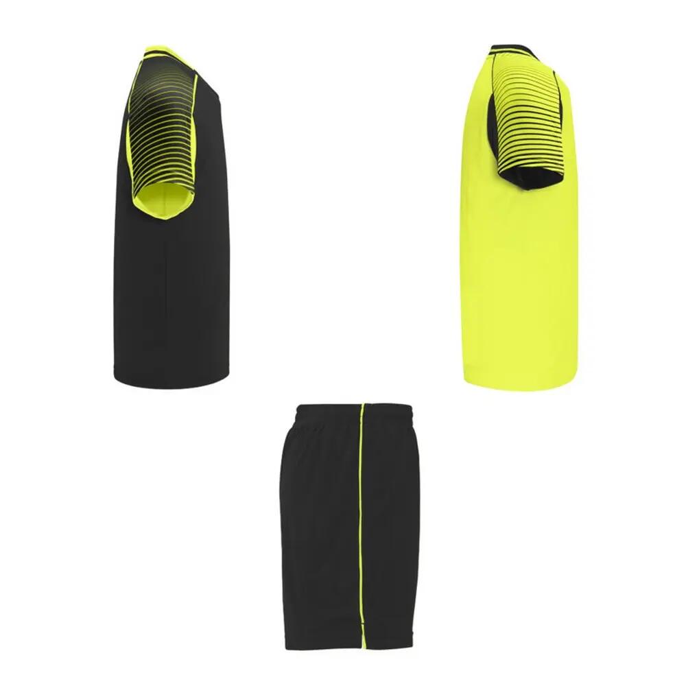 Kinderen/Kinderen Juve Sportset (Fluogeel/solid zwart) 4/4