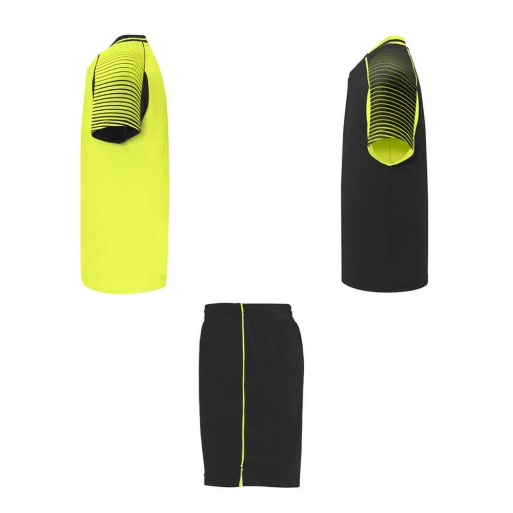 Kinderen/Kinderen Juve Sportset (Fluogeel/solid zwart) 3/4