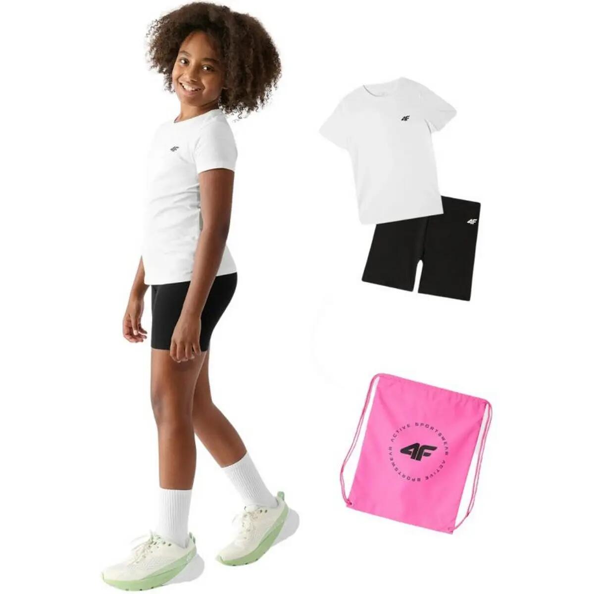 Set De Sport F019 Enfant (Blanc / Noir / Rose) 2/6