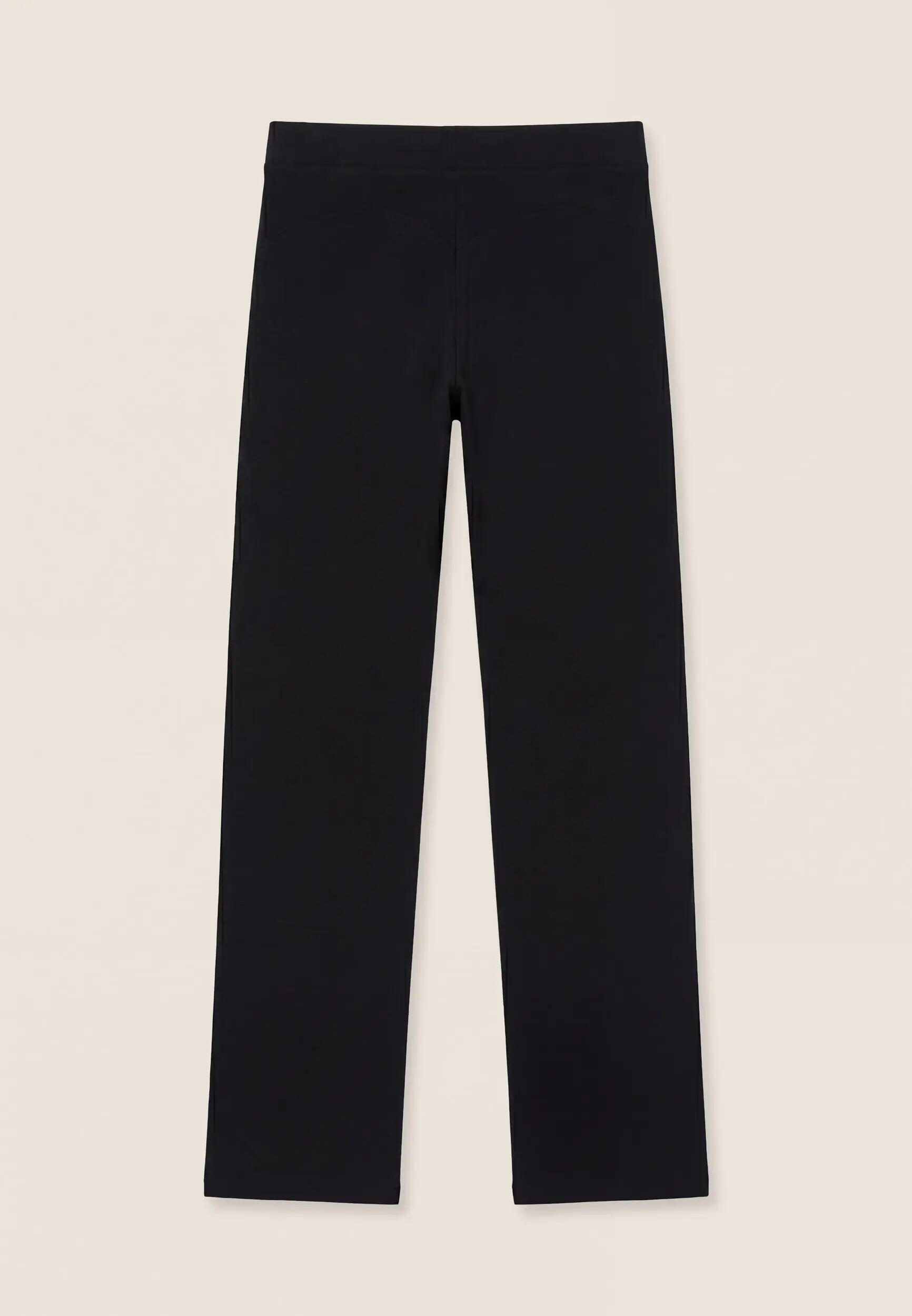 Pantaloni regular a gamba dritta con cuciture a cuore 2/3