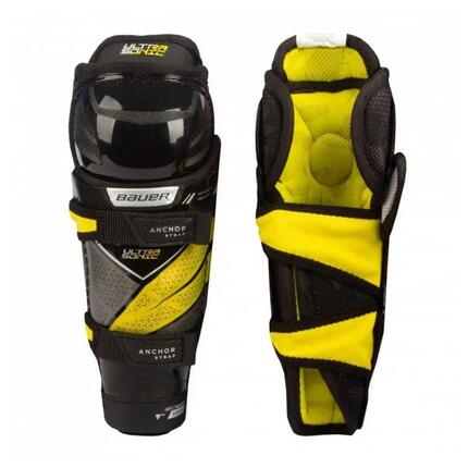 Ultrasonische Hockey Scheenbeschermers voor kinderen/kinderen (ZWART/GEEL)
