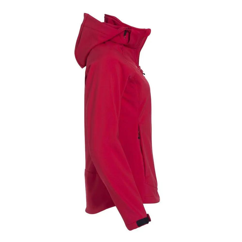 Dames Milford Soft Shell Jas (Rood) 3/4
