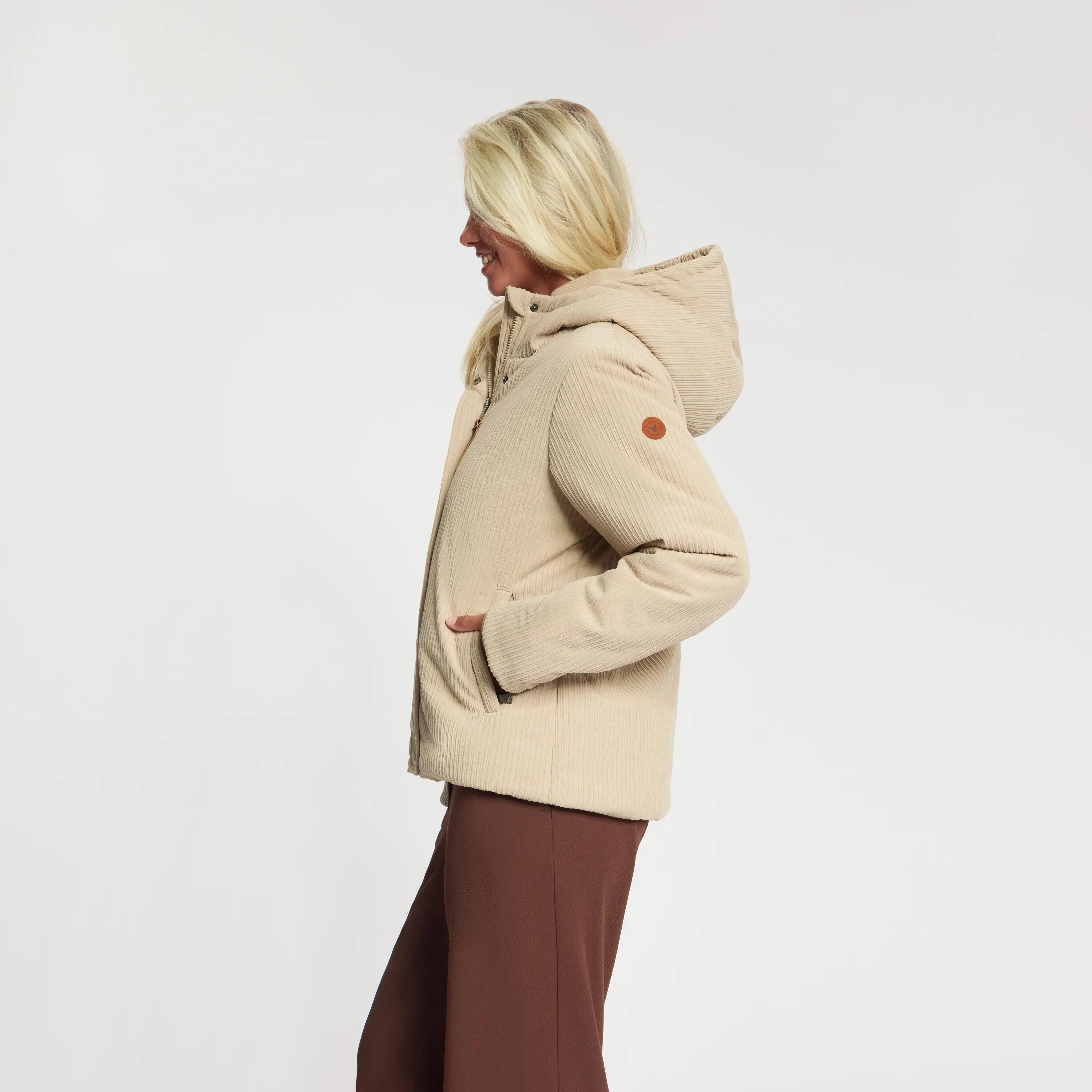 Steffy Dames - Winterjas - Corduroy - Sand 2/5