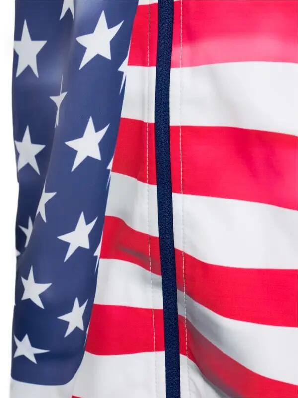 Herren USA-VEST Wind-und wasserabweisende mit USA-Print 6/6