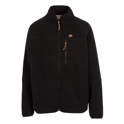 Dames quake leren biezen fleece jas (ghost)