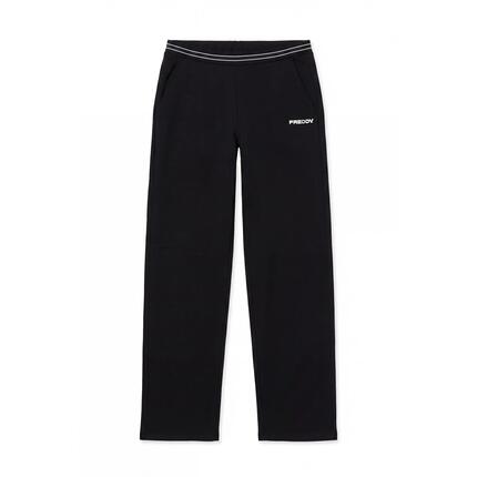 Pantalon coupe droite avec bande élastique nacrée griffée à la taille