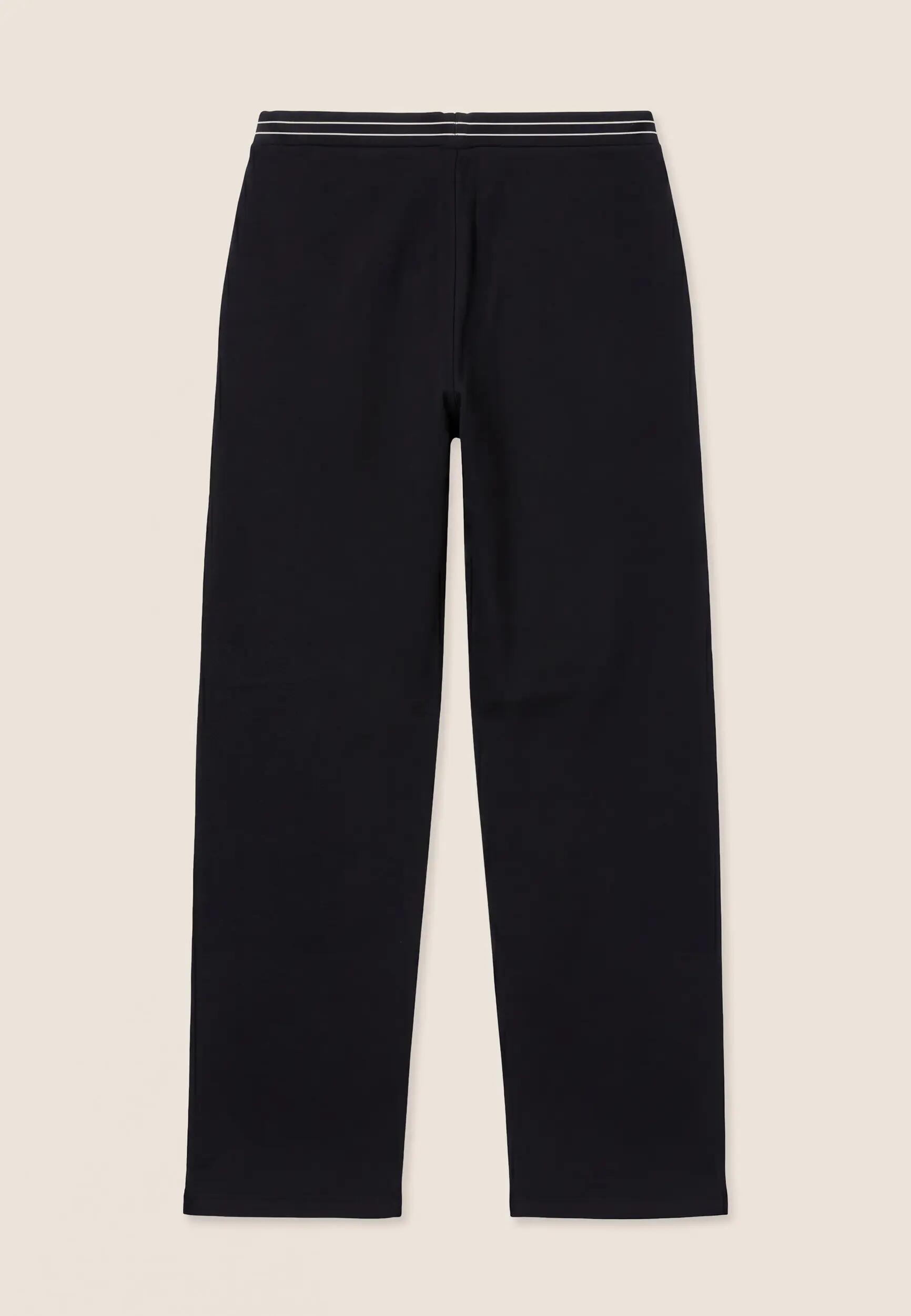 Pantalon coupe droite avec bande élastique nacrée griffée à la taille 2/3