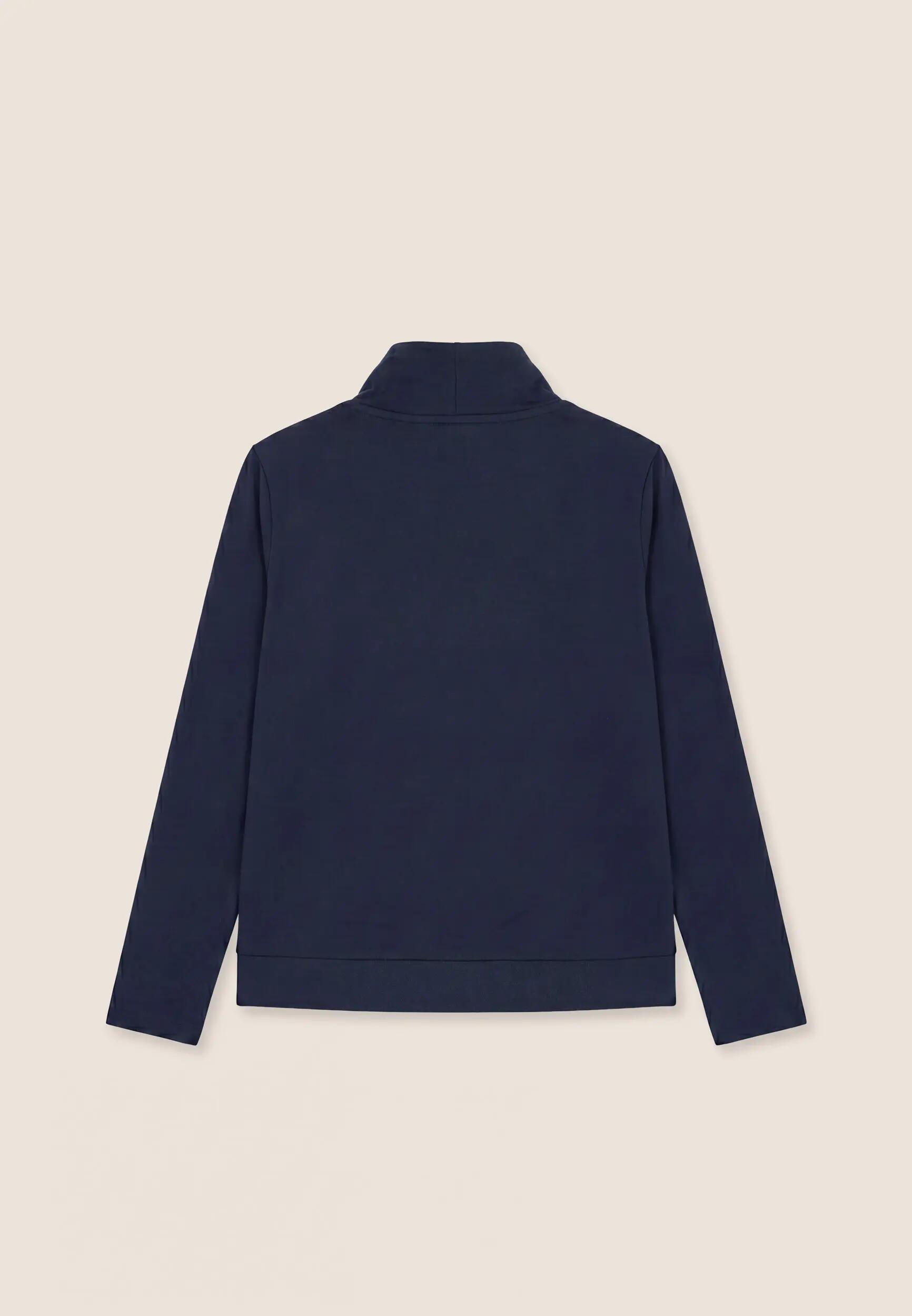 Sweat-shirt confortable à col montant avec revers et perles 2/3
