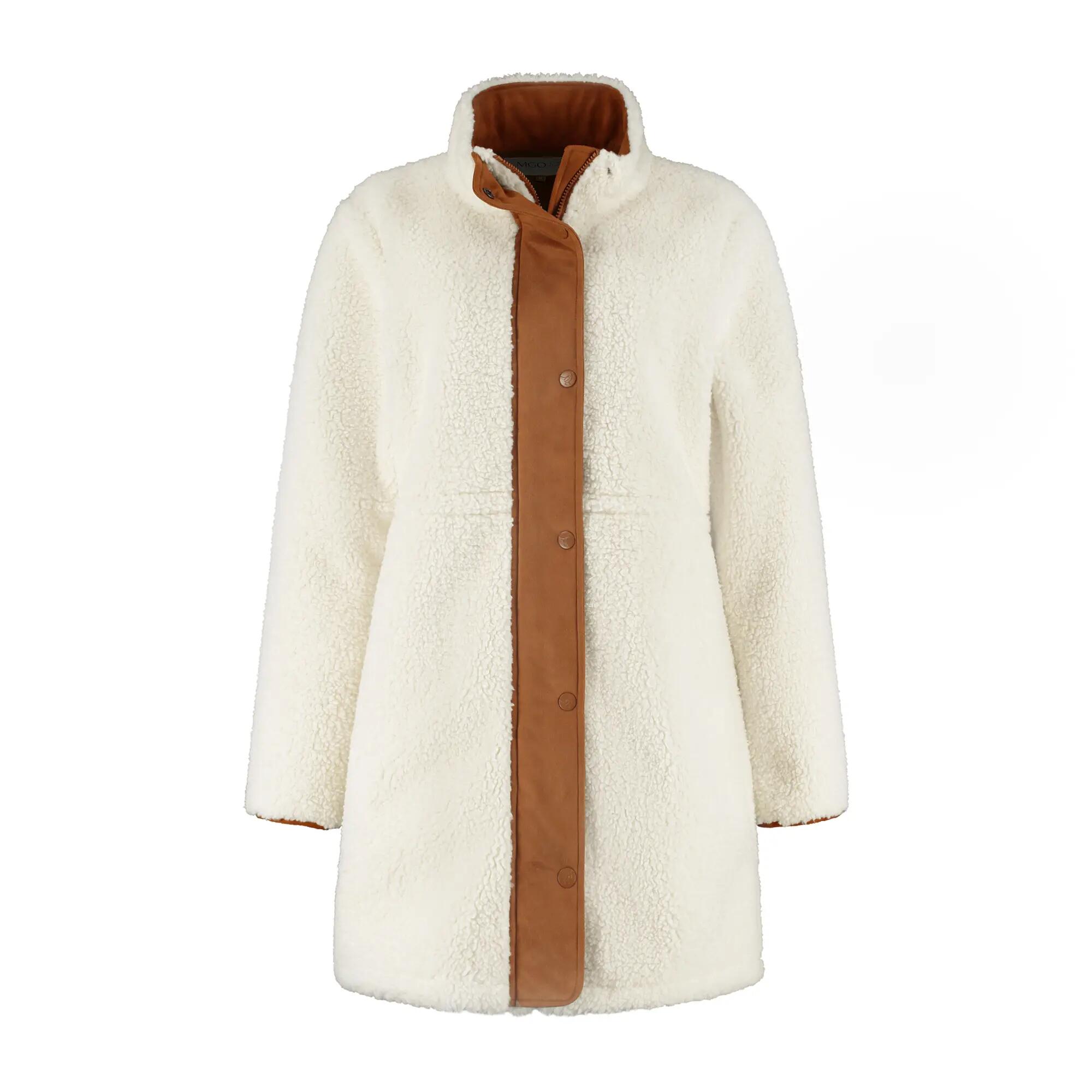 Ratan Femme - Manteau Teddy long - Blanc cassé 4/5