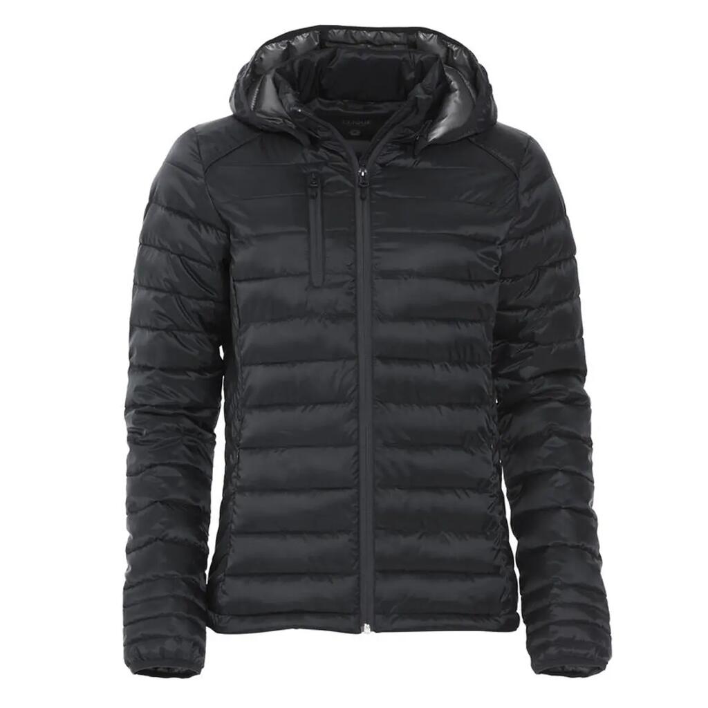 Womens/Ladies Hudson Hooded Jacket (Black)
