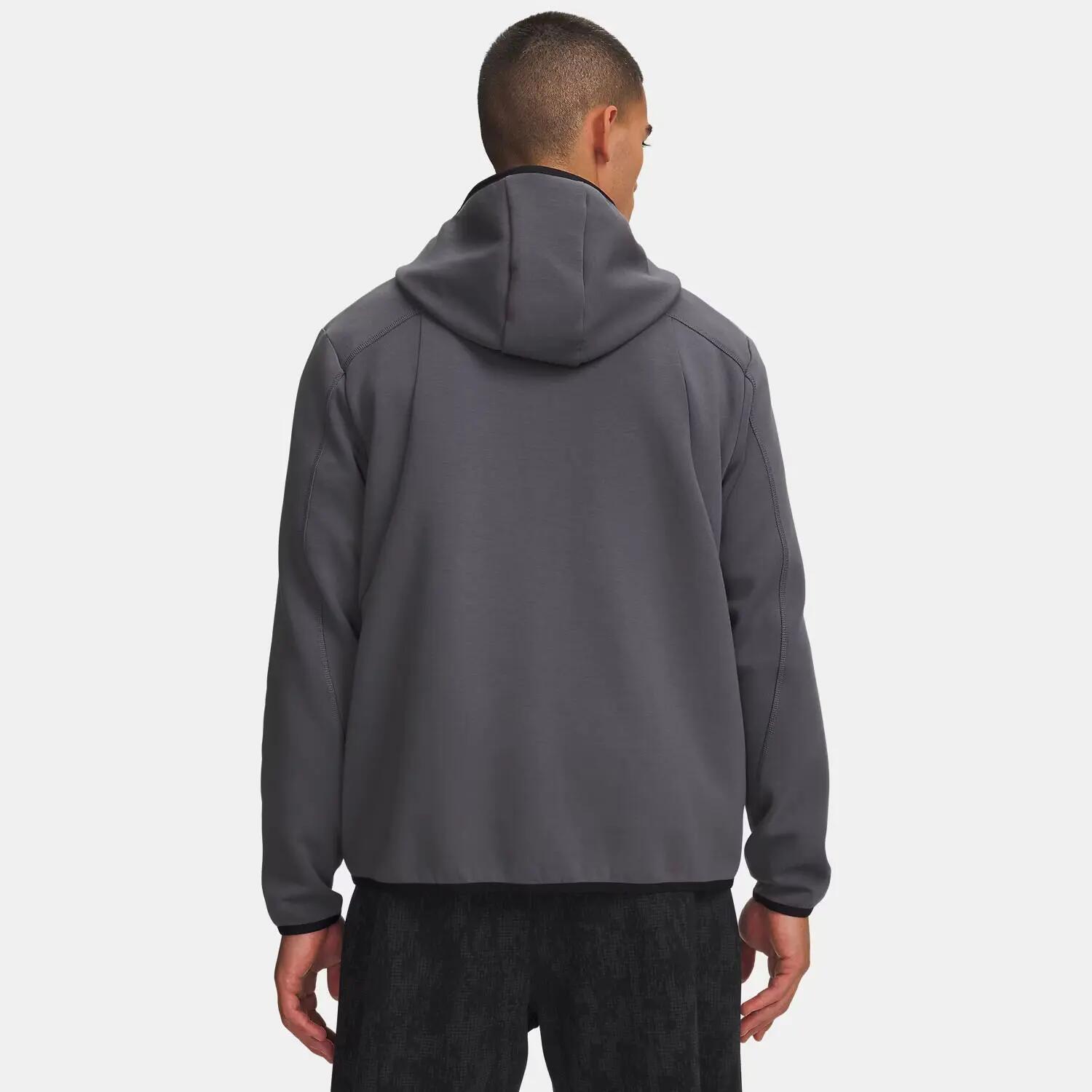 Giacca UA Unstoppable Fleece con Zip Completa Grigio scuro 2/3
