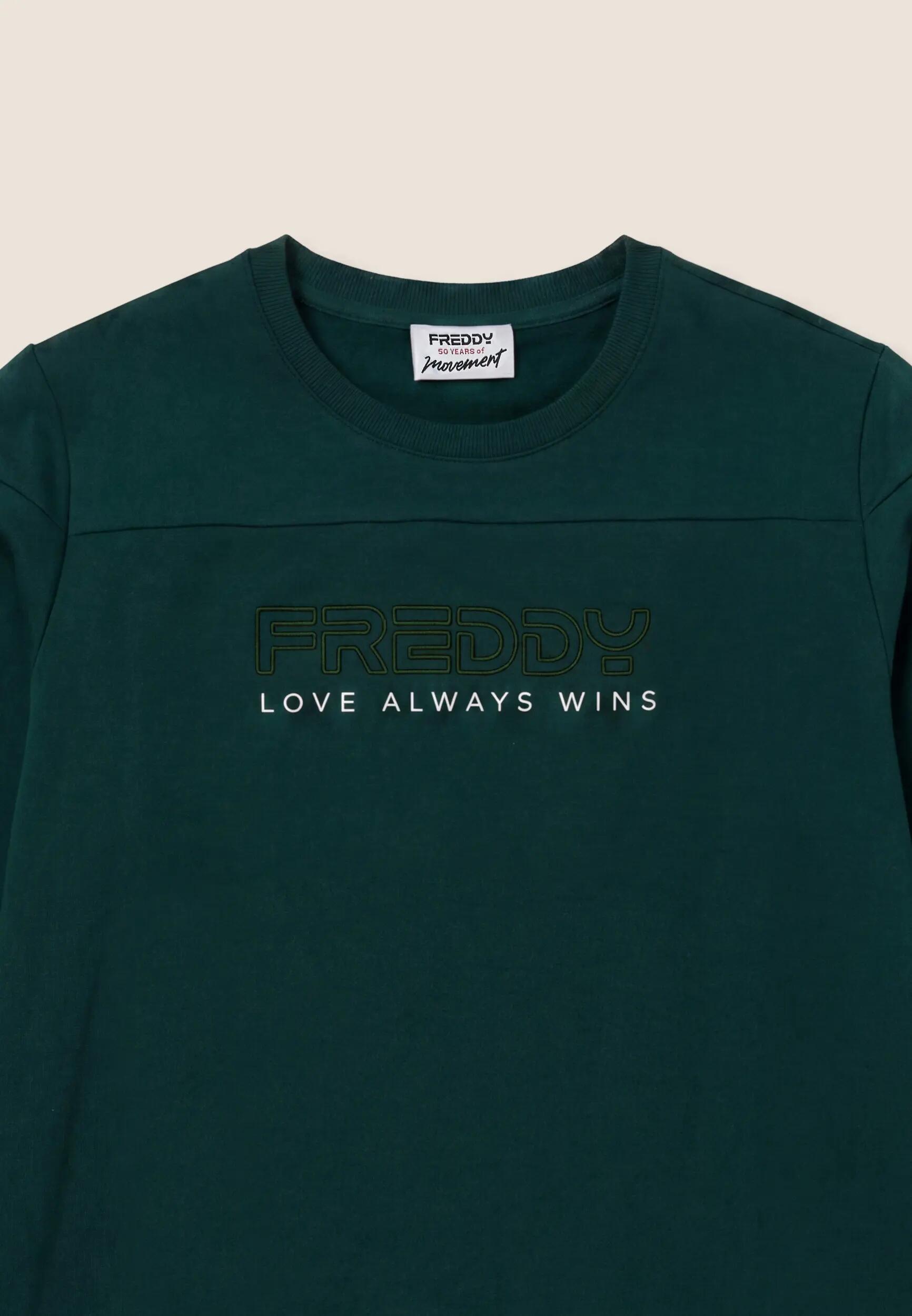 Sweat-shirt à col rond « Love always wins » avec broderie 3/3