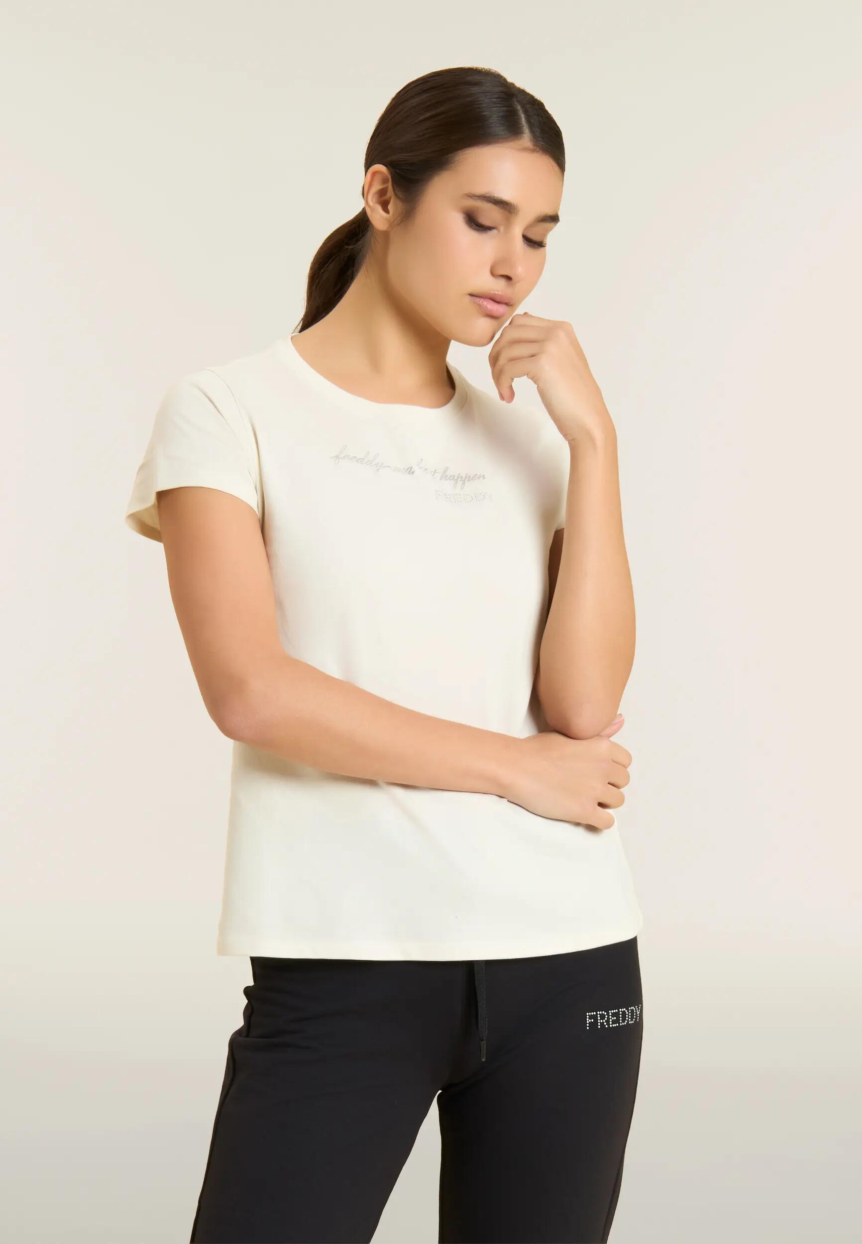 T-shirt à manches courtes « Make it Happen » avec perles 2/4