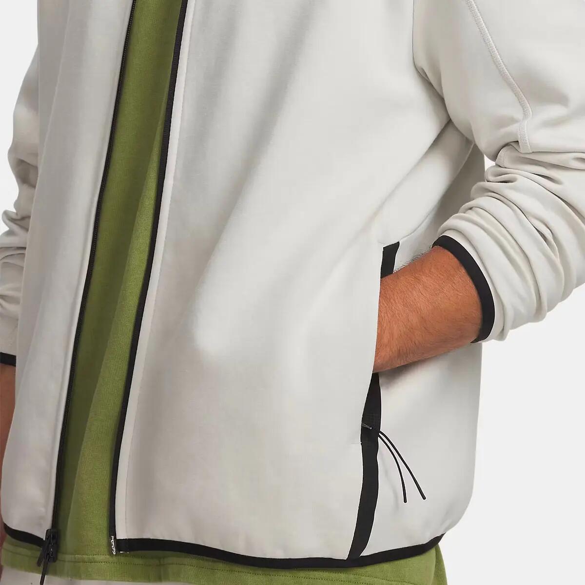 Chaqueta UA Unstoppable Fleece con cremallera completa Blanco nieve 3/3