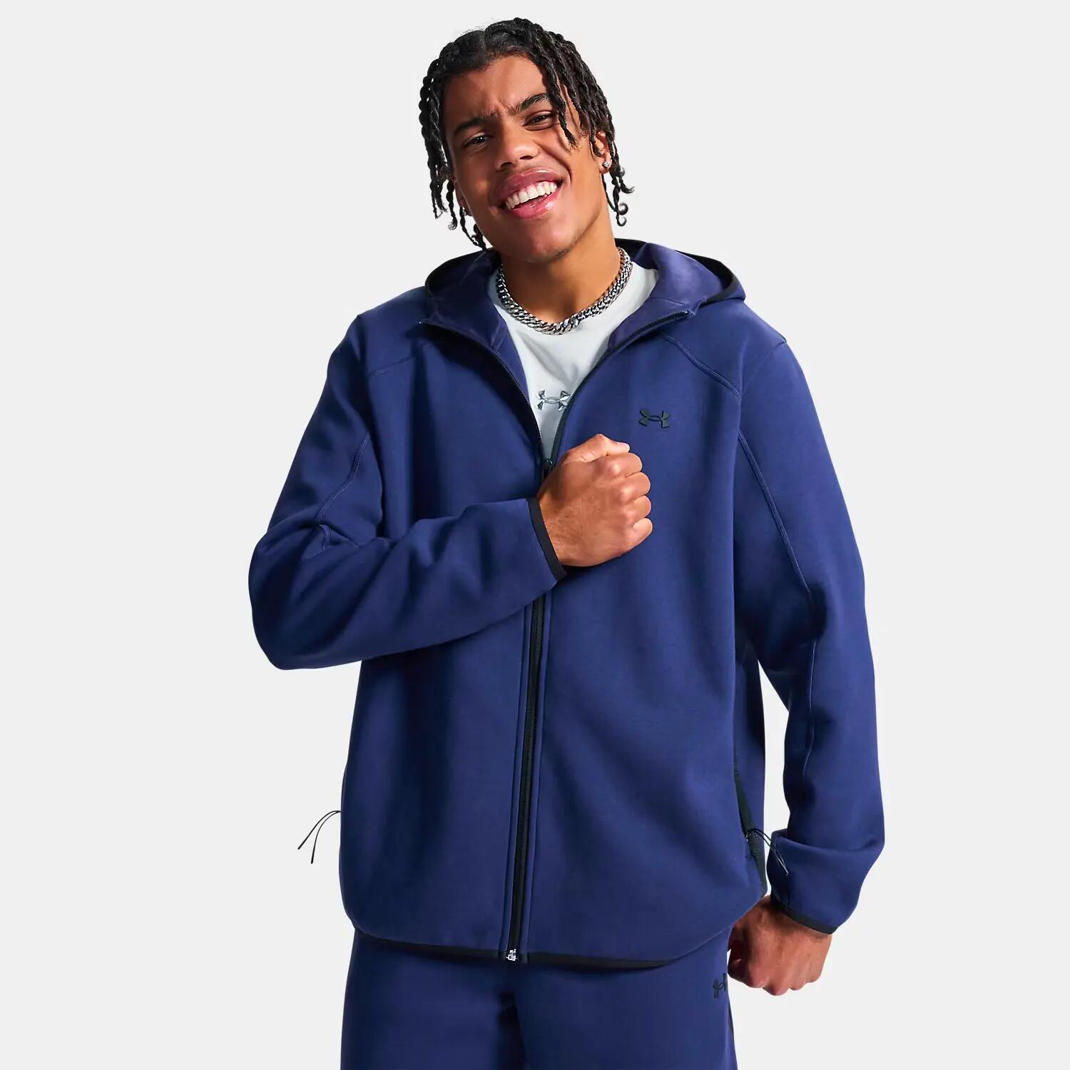 Chaqueta UA Unstoppable Fleece con cremallera completa Azul marino noche 7/7