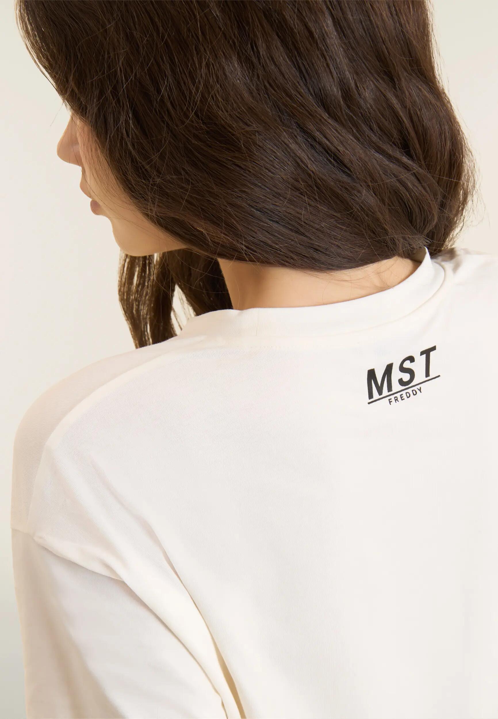 T-shirt court pour femmes coupe confort avec grand imprimé 4/4